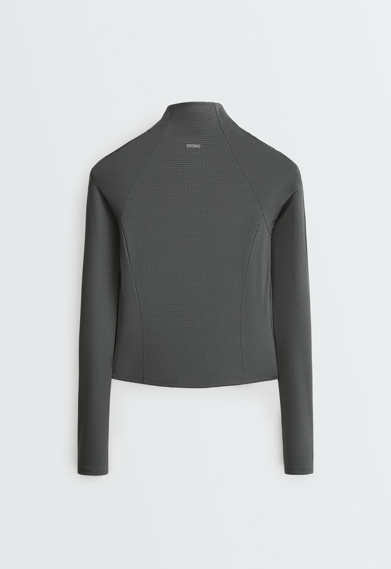 Houndstooth technical jacket — ANTHRACITE