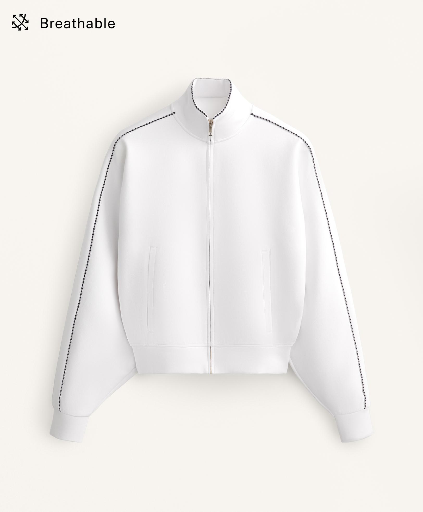 Cotton medium weight piqué piping jacket