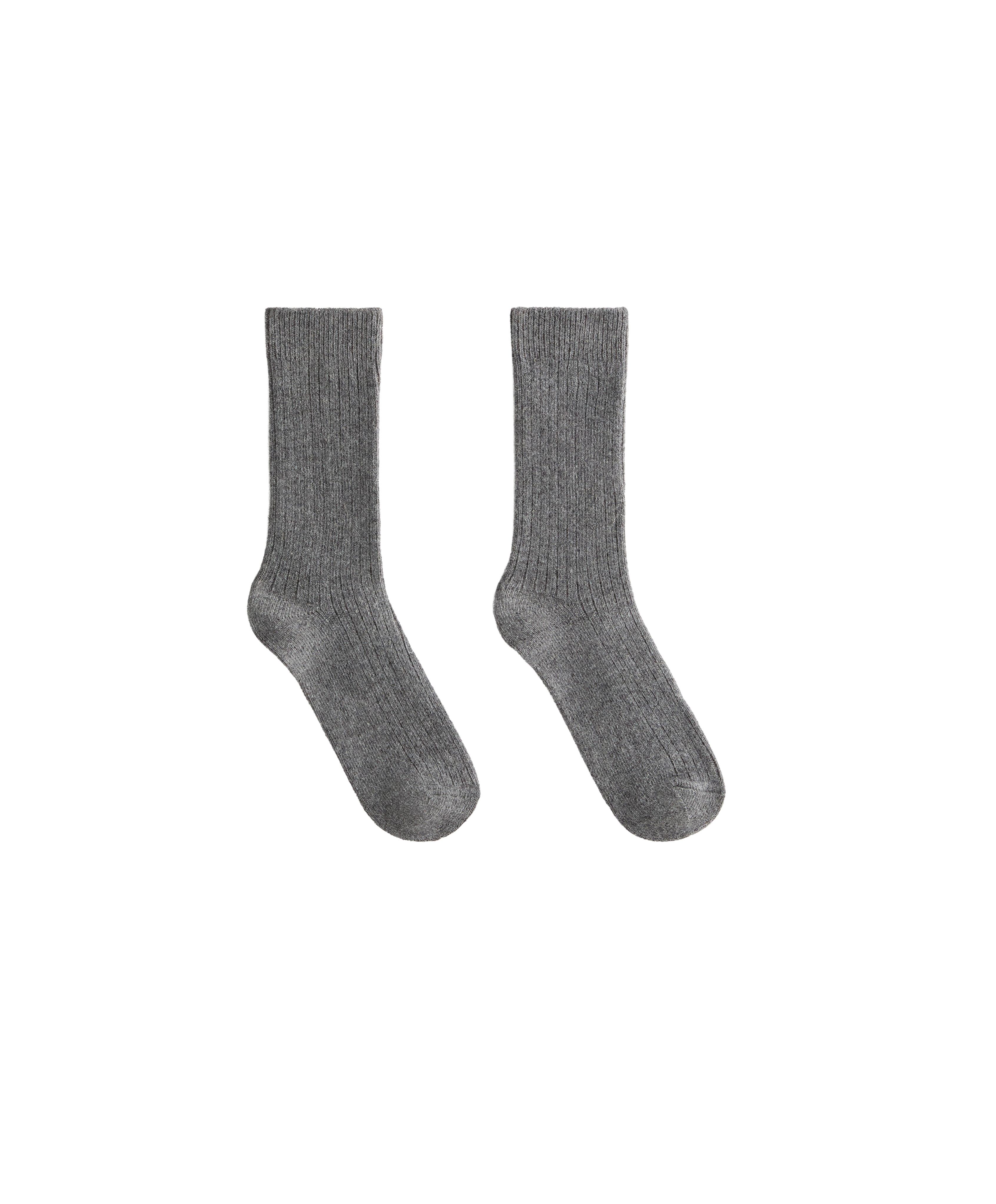 Classic socks 15% cashmere 10% wool — DARK-GREY MELANGE