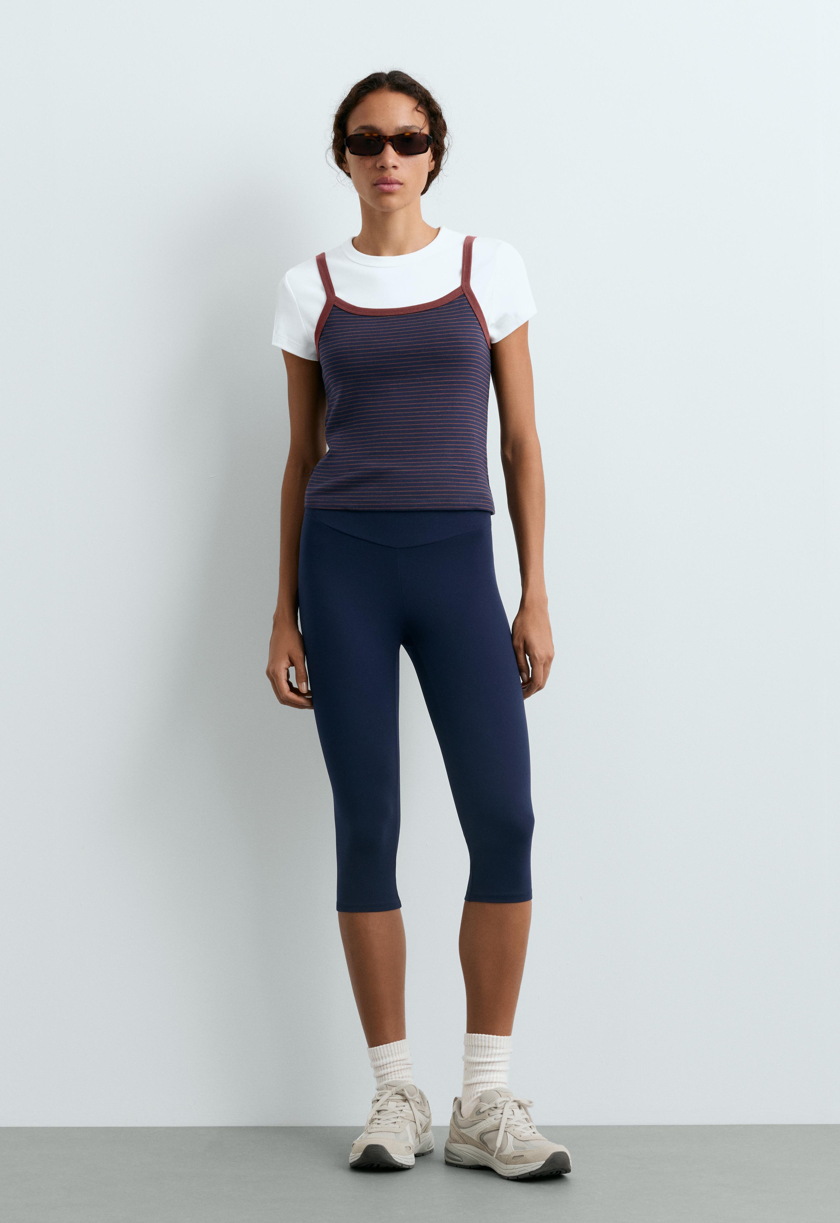 Striped cotton-blend rib vest top Striped cotton-blend rib vest top