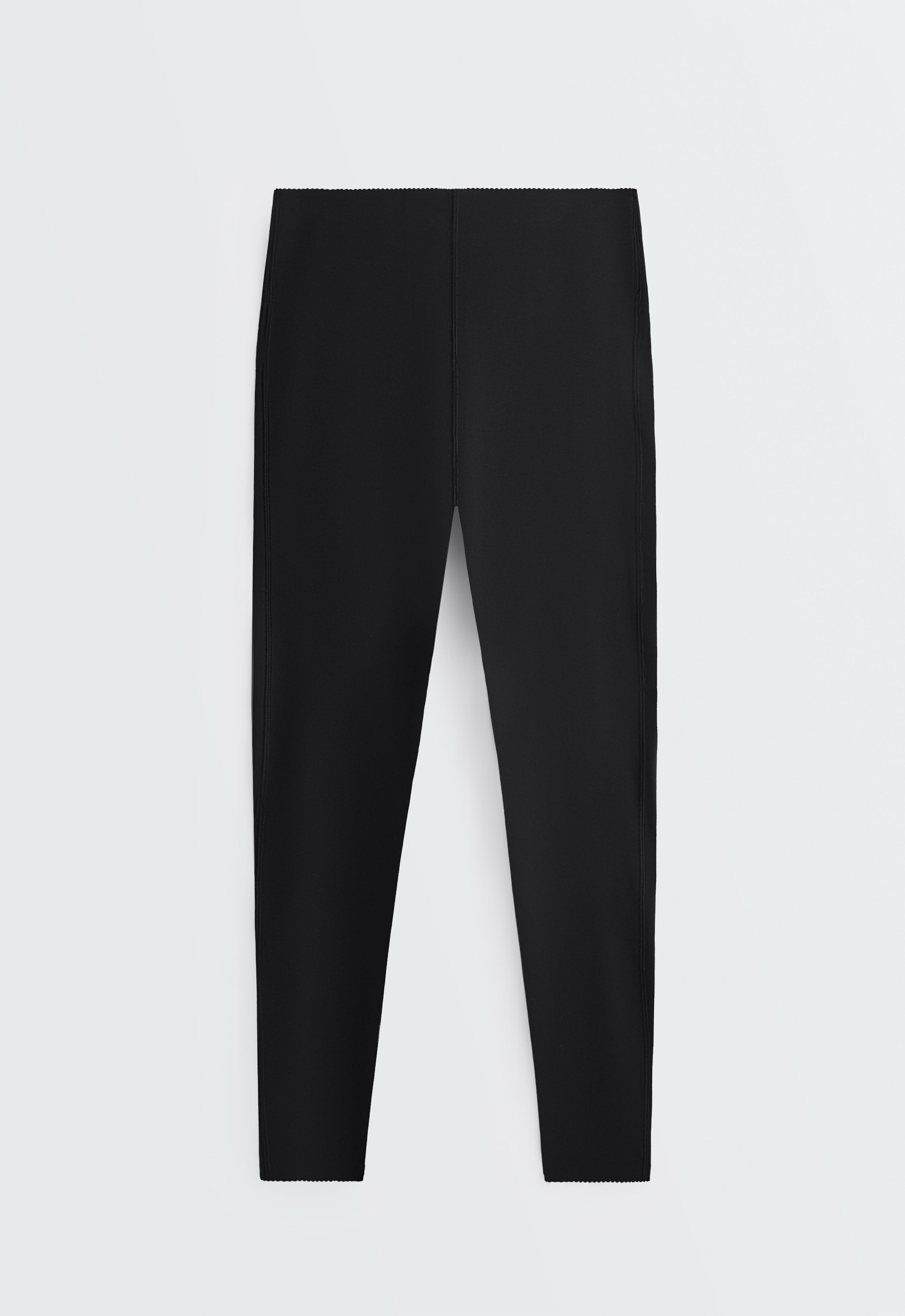High-waisted Extra Compressive core control ankle-length leggings — BLACK