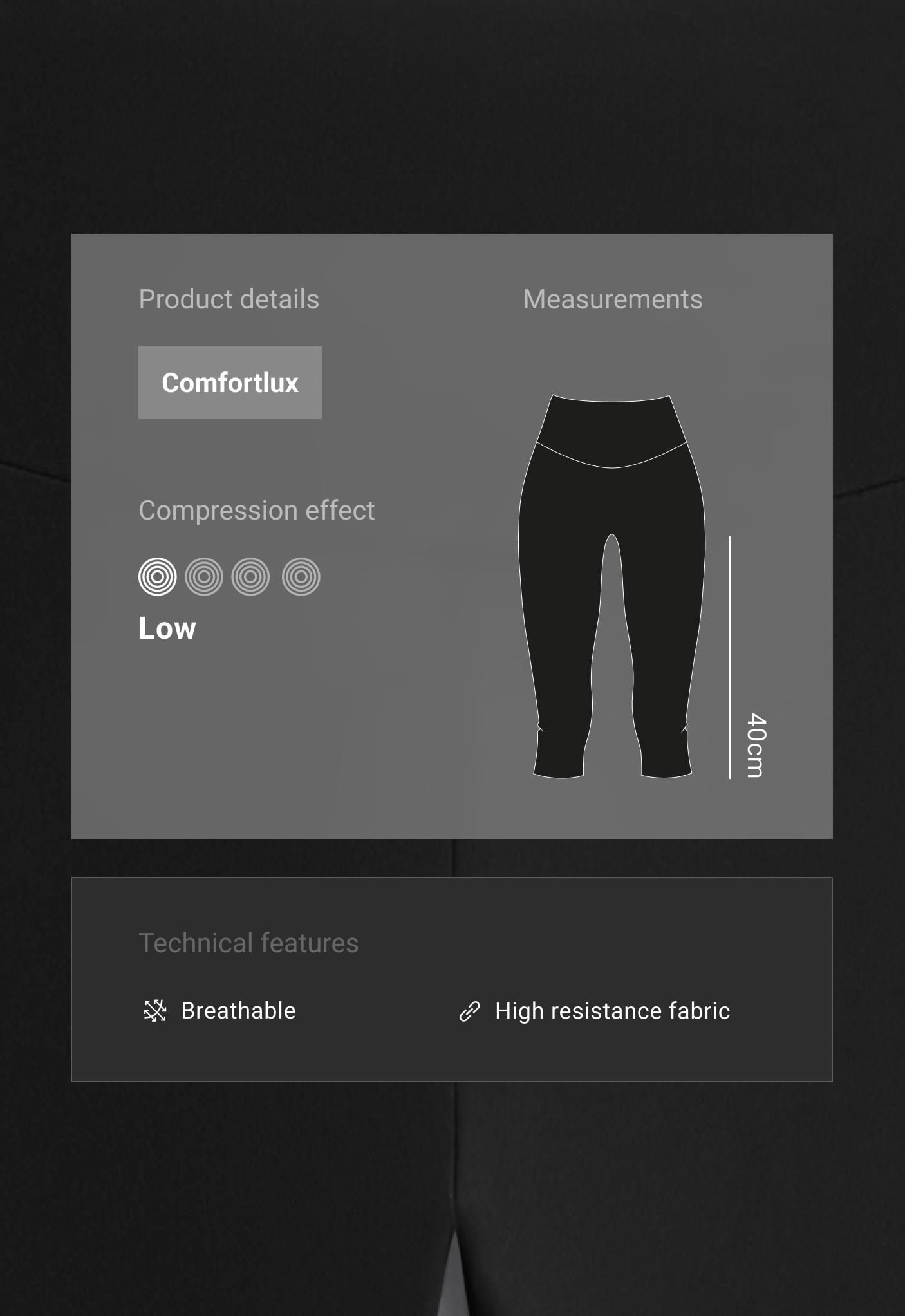 Comfortlux high-rise 40cm knee-length leggings Comfortlux high-rise 40cm knee-length leggings