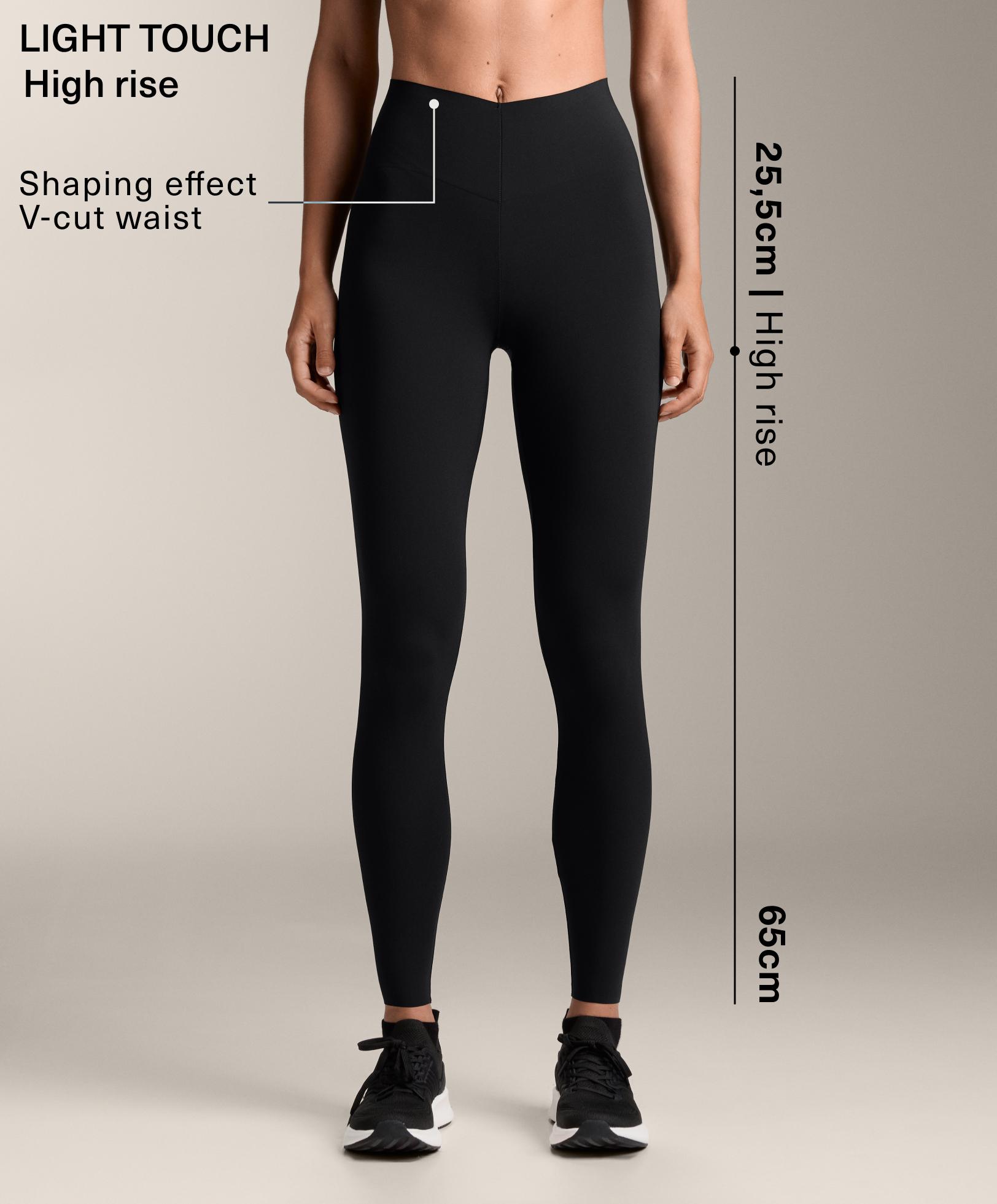 V-cut light touch 65cm ankle-length leggings