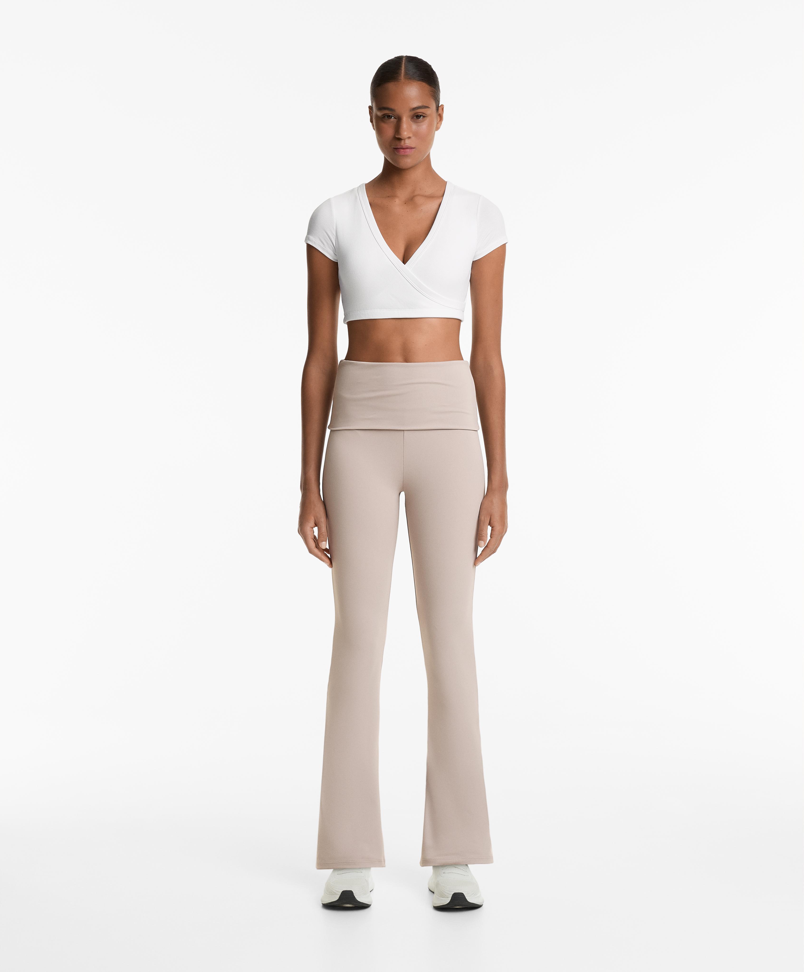 Tank top croisé rib mélange modal Tank top croisé rib mélange modal