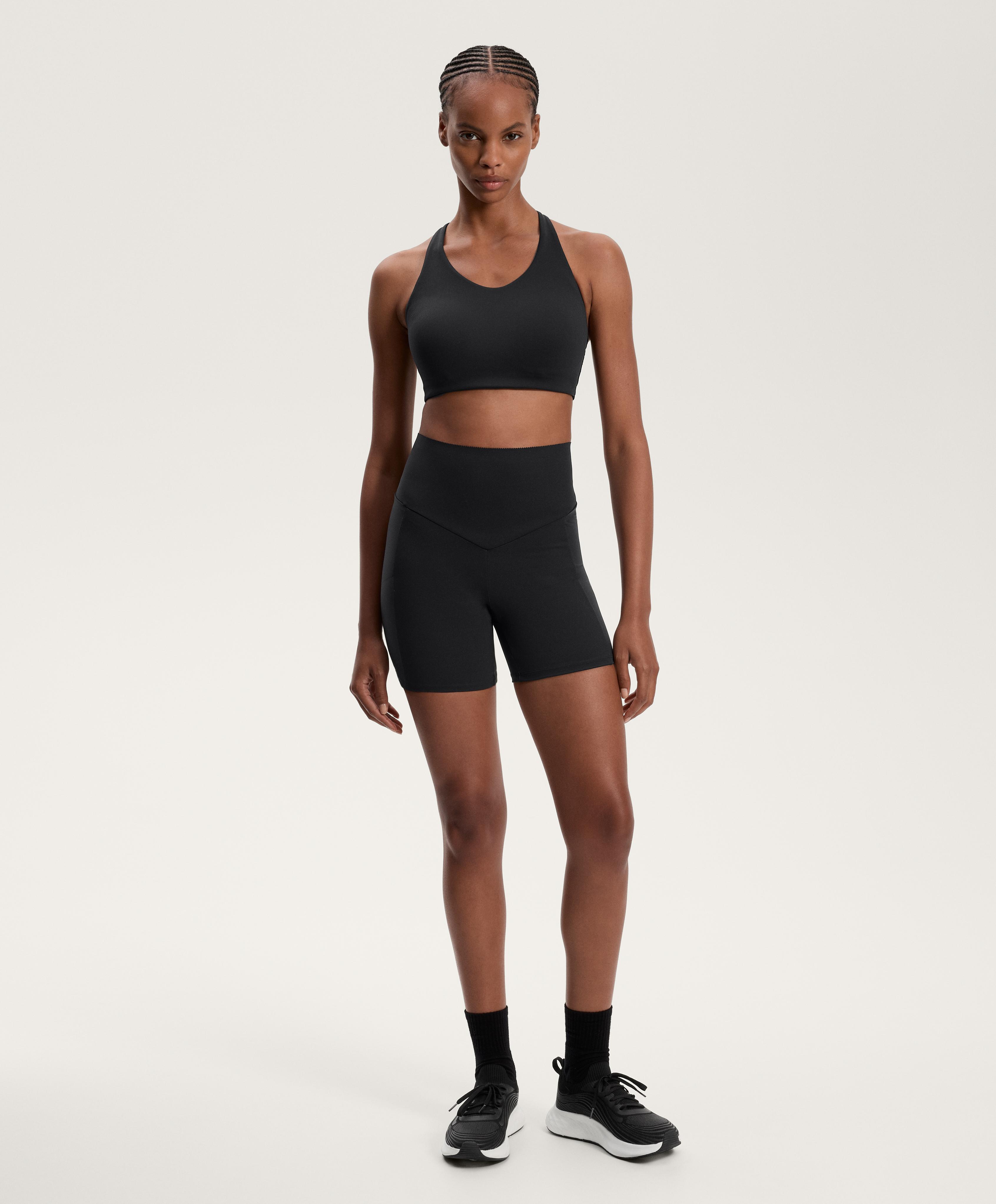 „Total look“ kompresinės karštos kelnaitės su kišene, juodos
