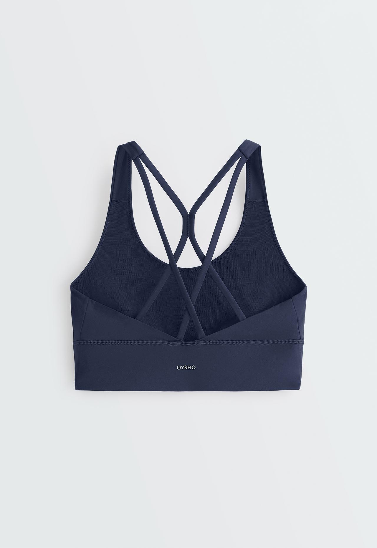 Medium support Comfortlux sports bra with cup — NAVY BLUE