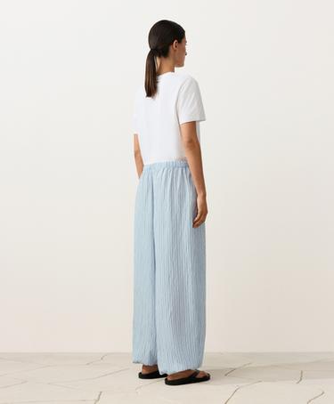 Modal blend striped trousers — DUSTY-BLUE 7