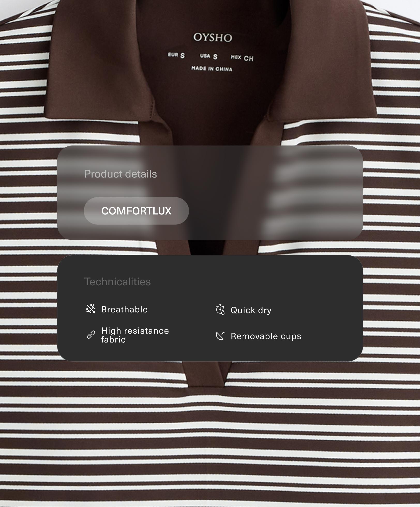 Comfortlux striped short-sleeve polo shirt