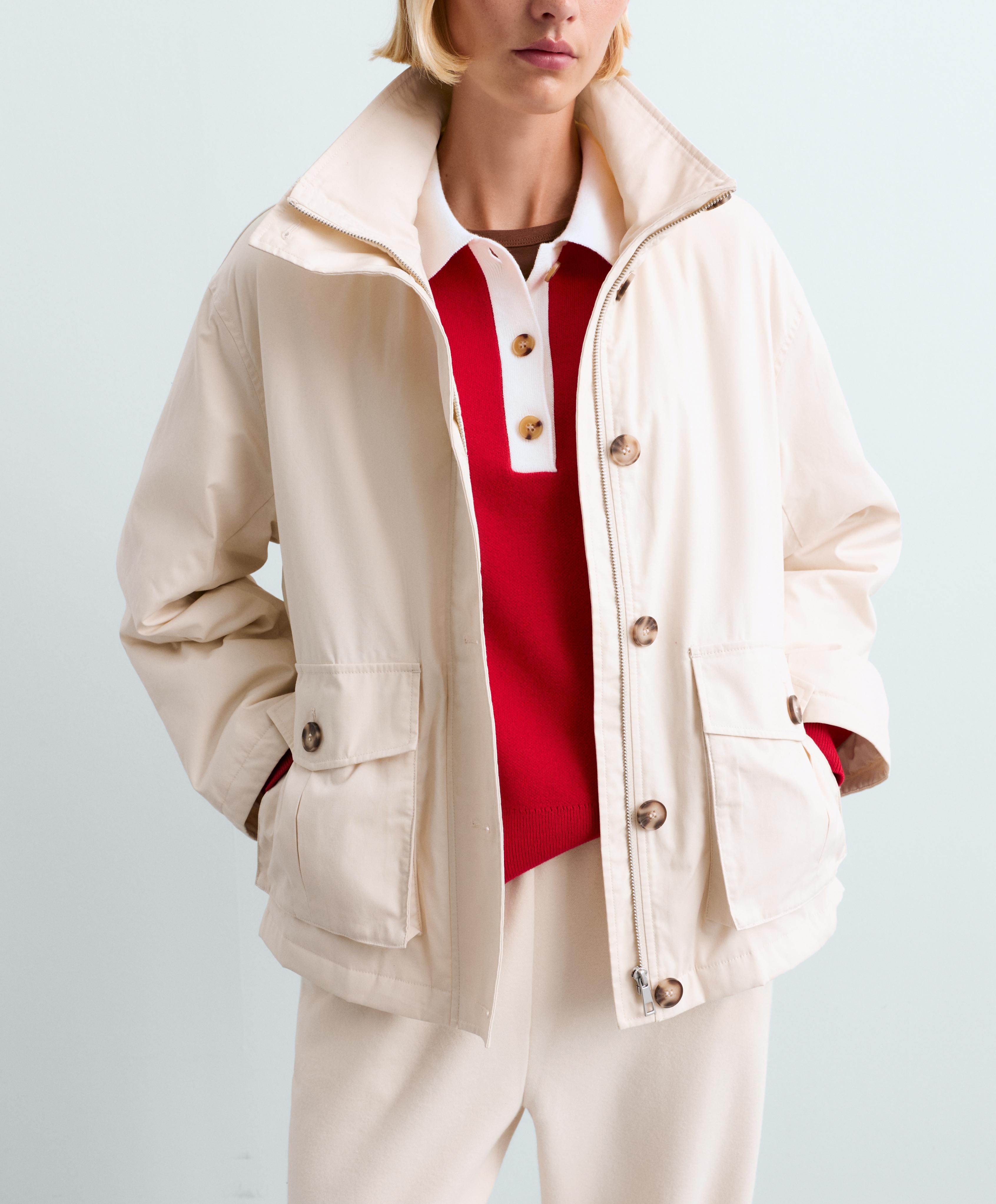 FELLEX® AEROGEL padded canvas jacket — ECRU