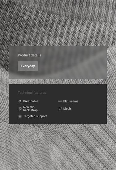 3 pairs of high-cut cotton blend invisible sports socks — PALE GREY MELANGE 2