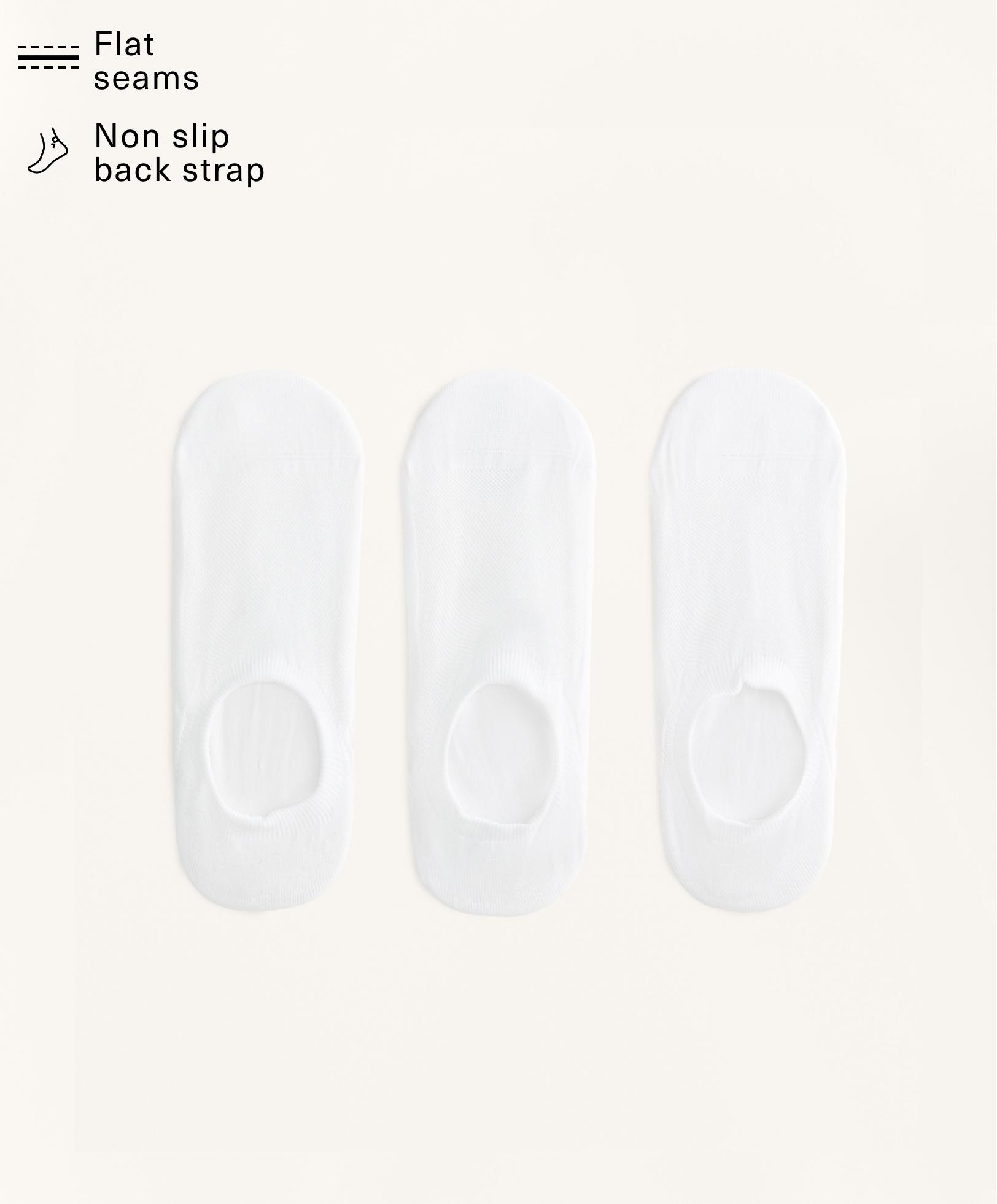 3 זוגות גרביים שקופים מתערובת פוליאמיד ספורטיביים high cut