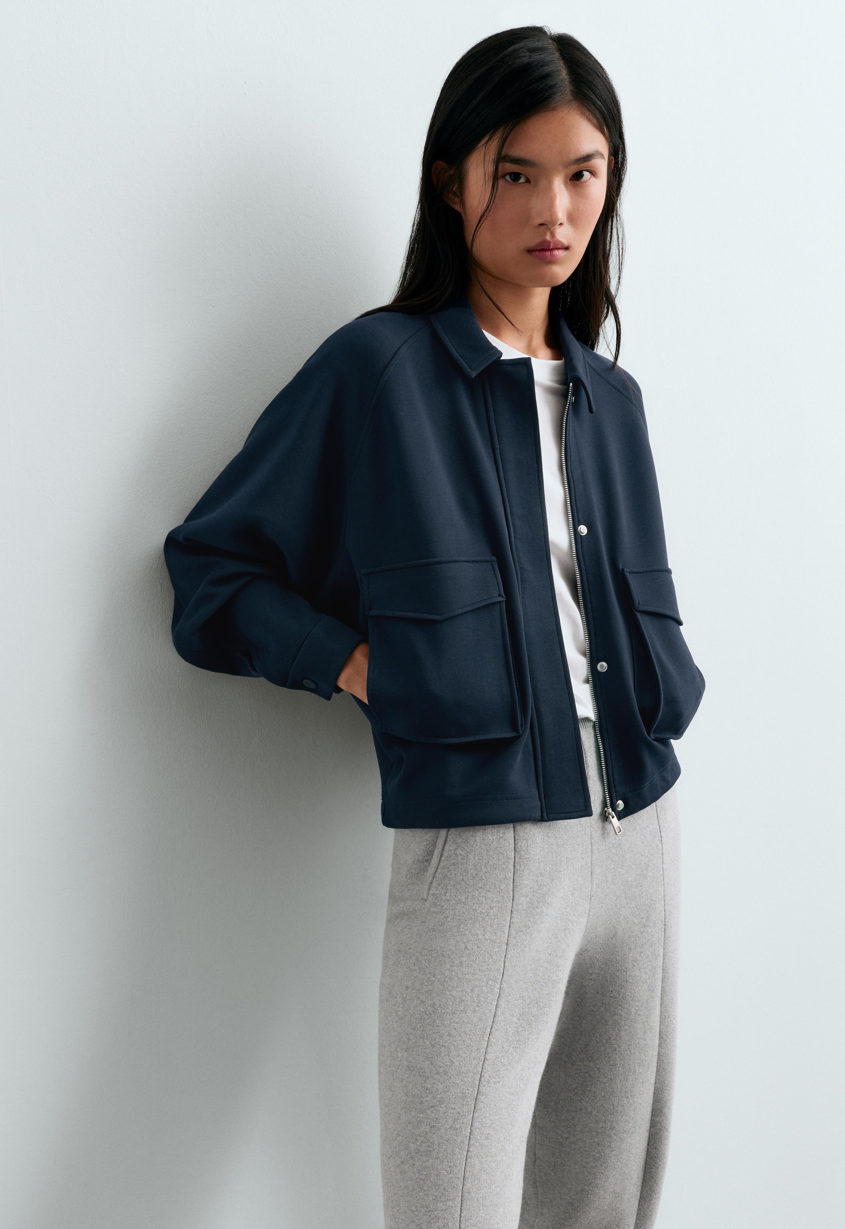 Cotton piqué pocket jacket Cotton piqué pocket jacket