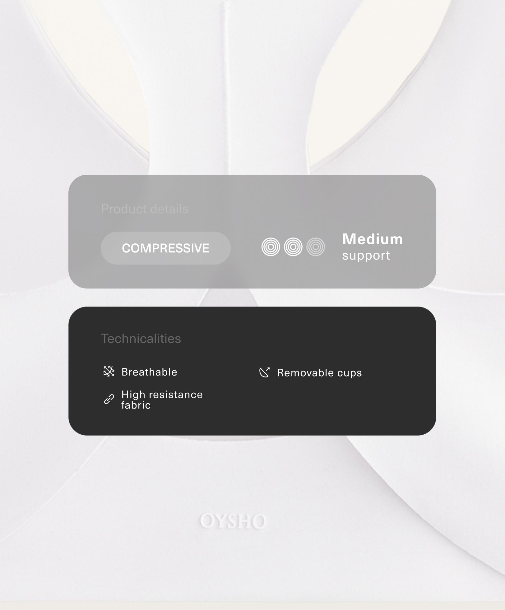 Бюстгальтер Compressive с чашками и средней степенью поддержки - Распродажа Бюстгальтер Compressive с чашками и средней степенью поддержки - Распродажа