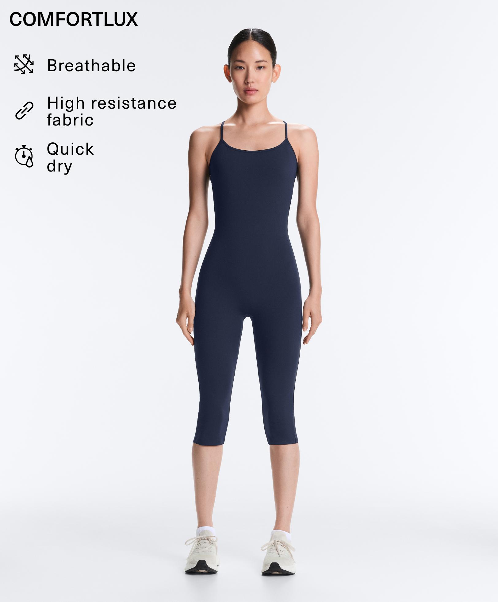 Crossover back Comfortlux capri jumpsuit