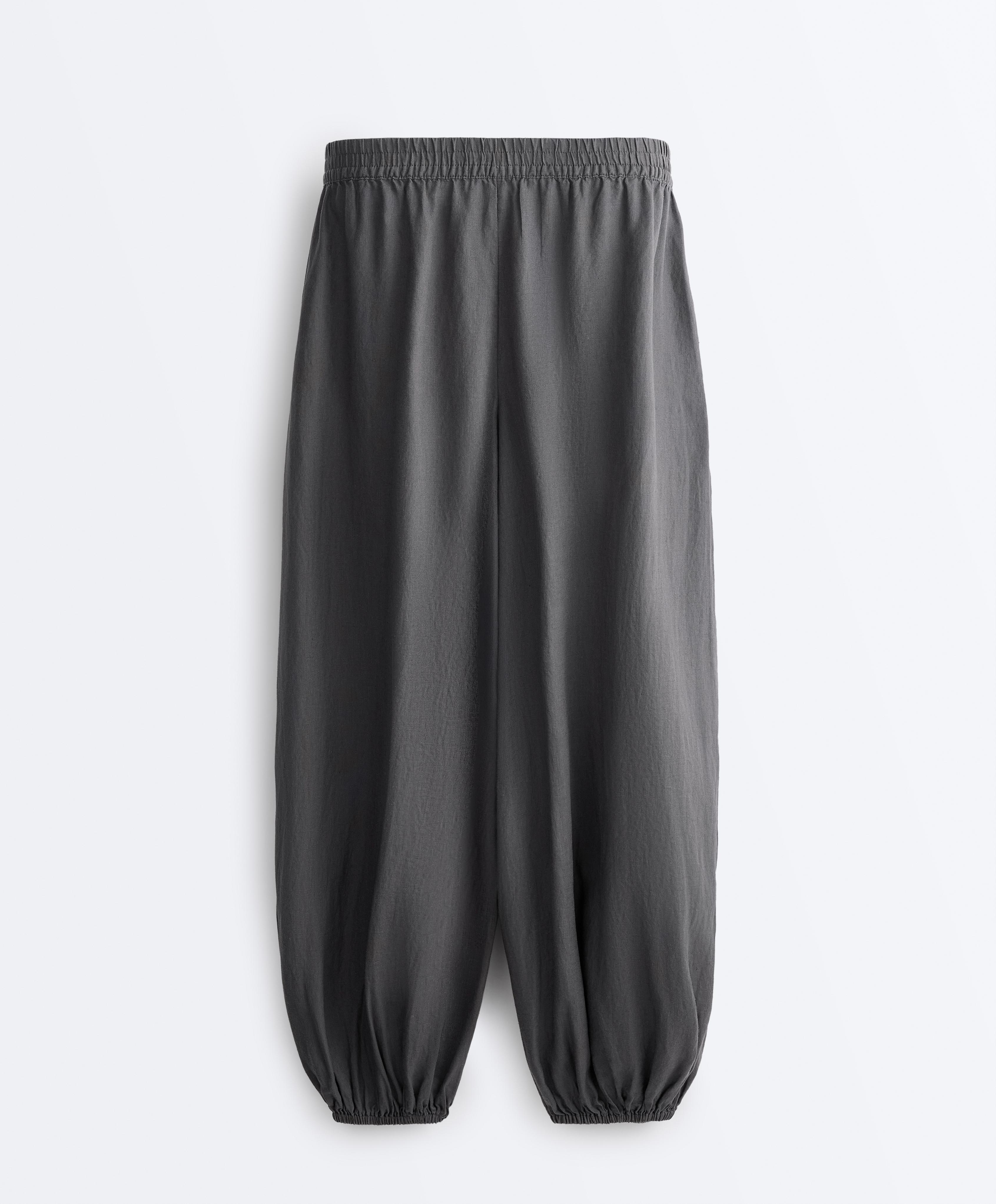 100% linen bloomer trousers | OYSHO United States