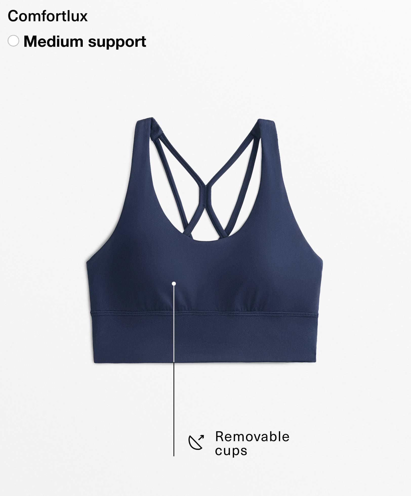 Medium-support Comfortlux sports bra with cups