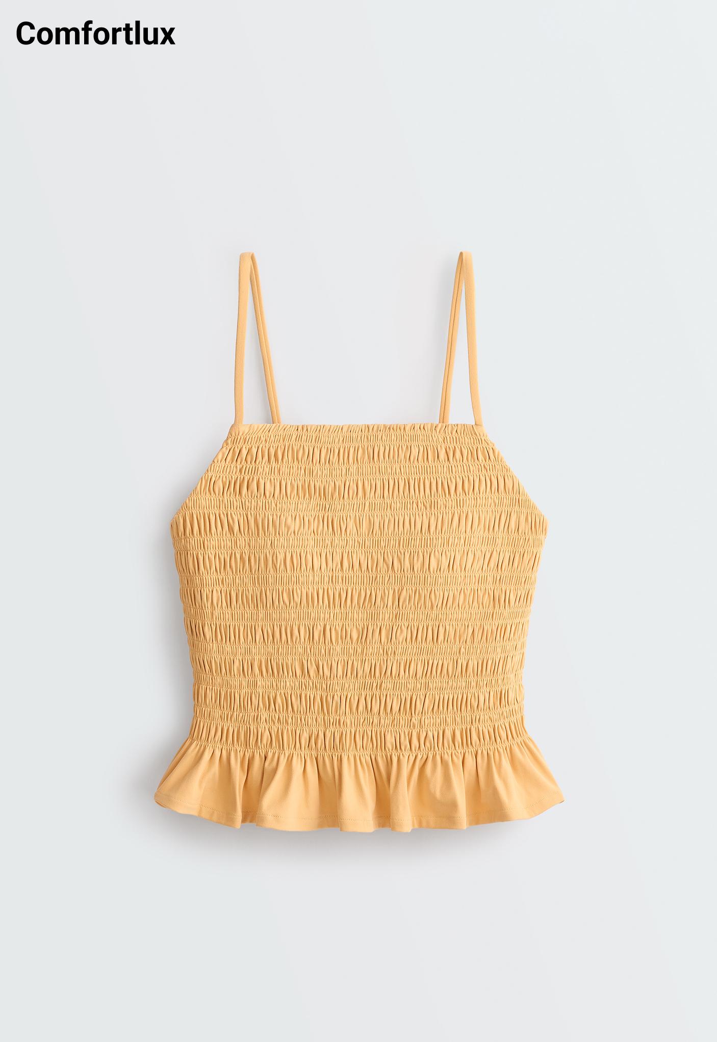 Comfortlux smock tank top — BURNT YELLOW