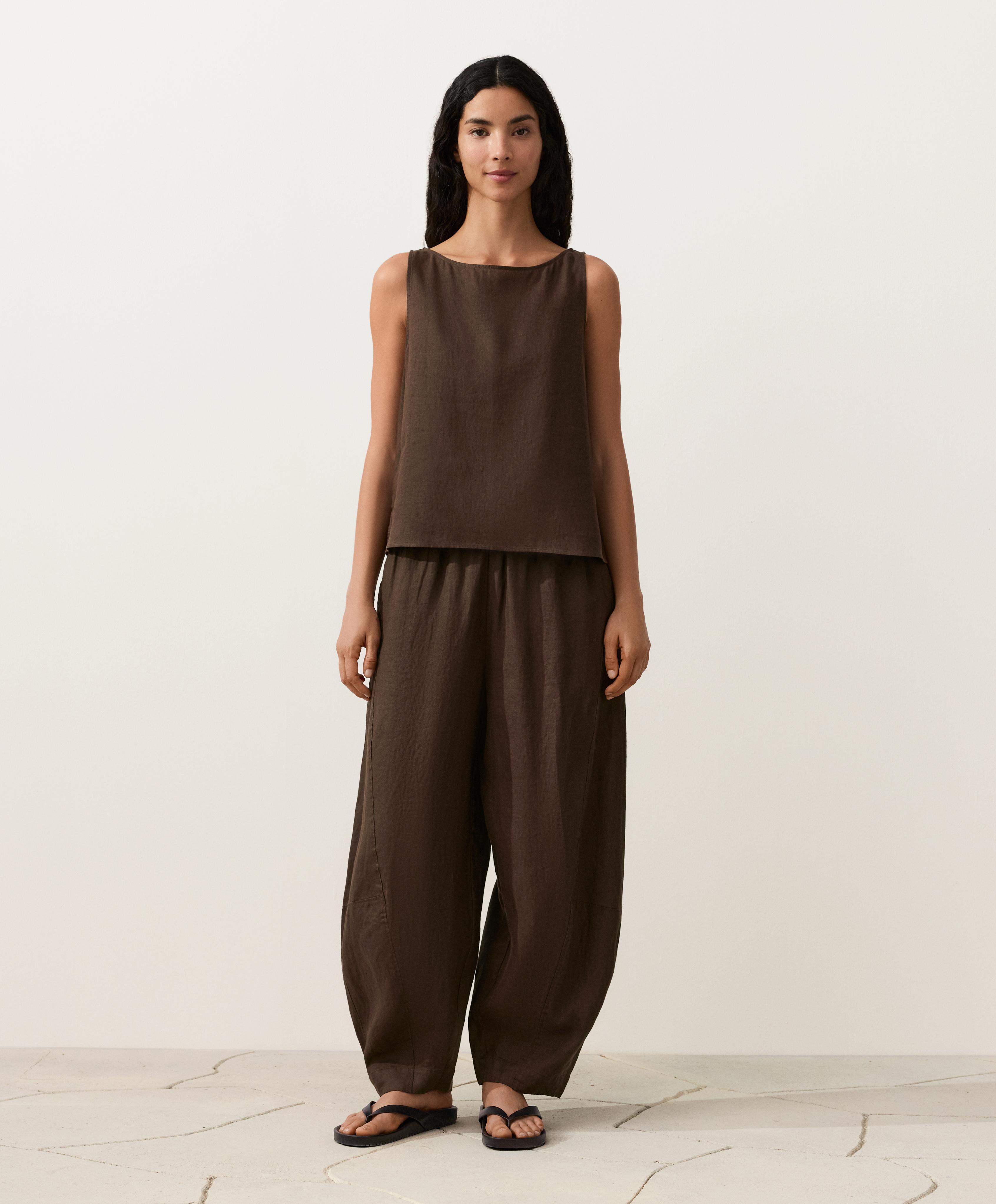 100% linen square Top