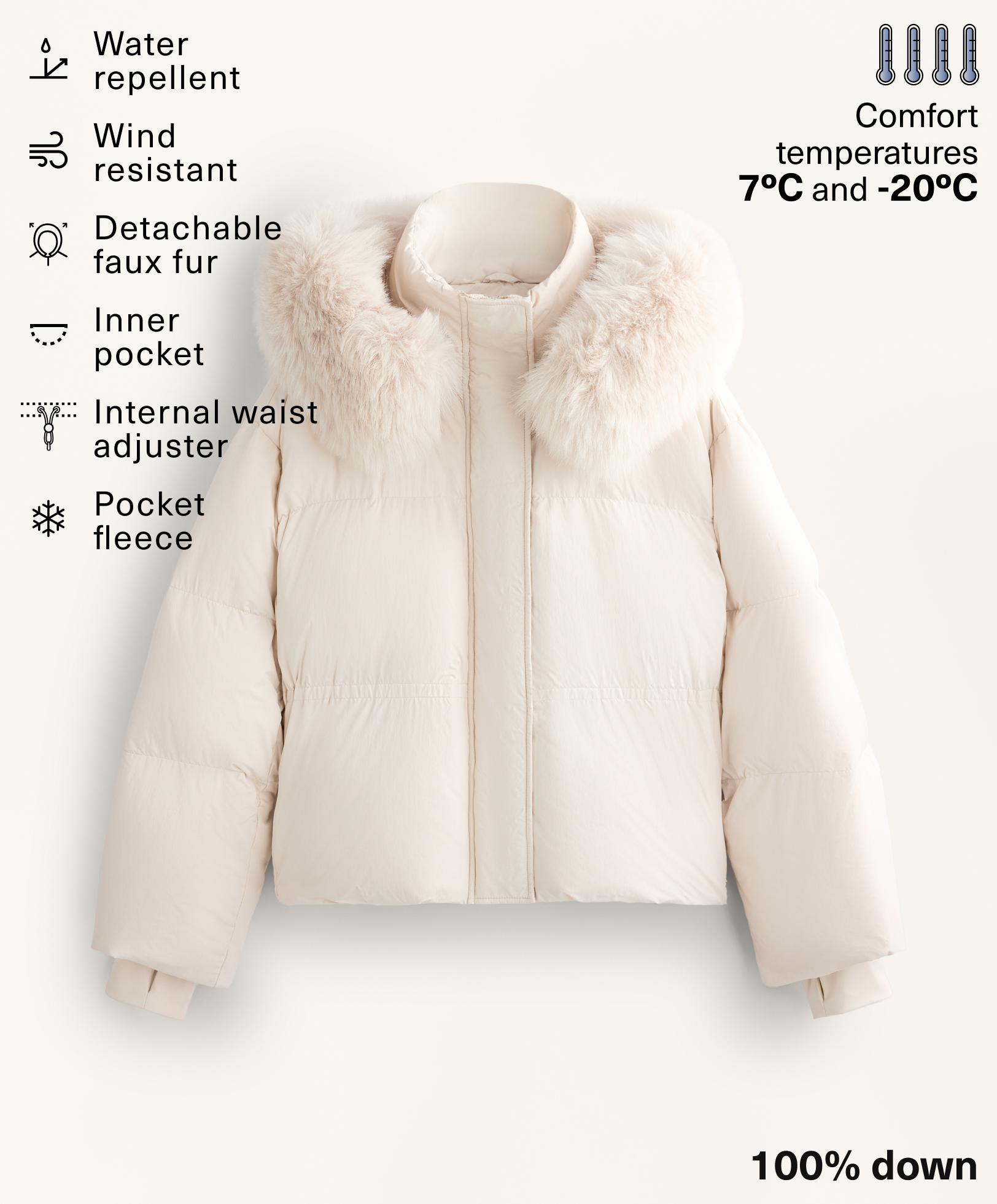 Trumpos pūkinės striukės su 100 % pūkų užpildu Trumpos pūkinės striukės su 100 % pūkų užpildu