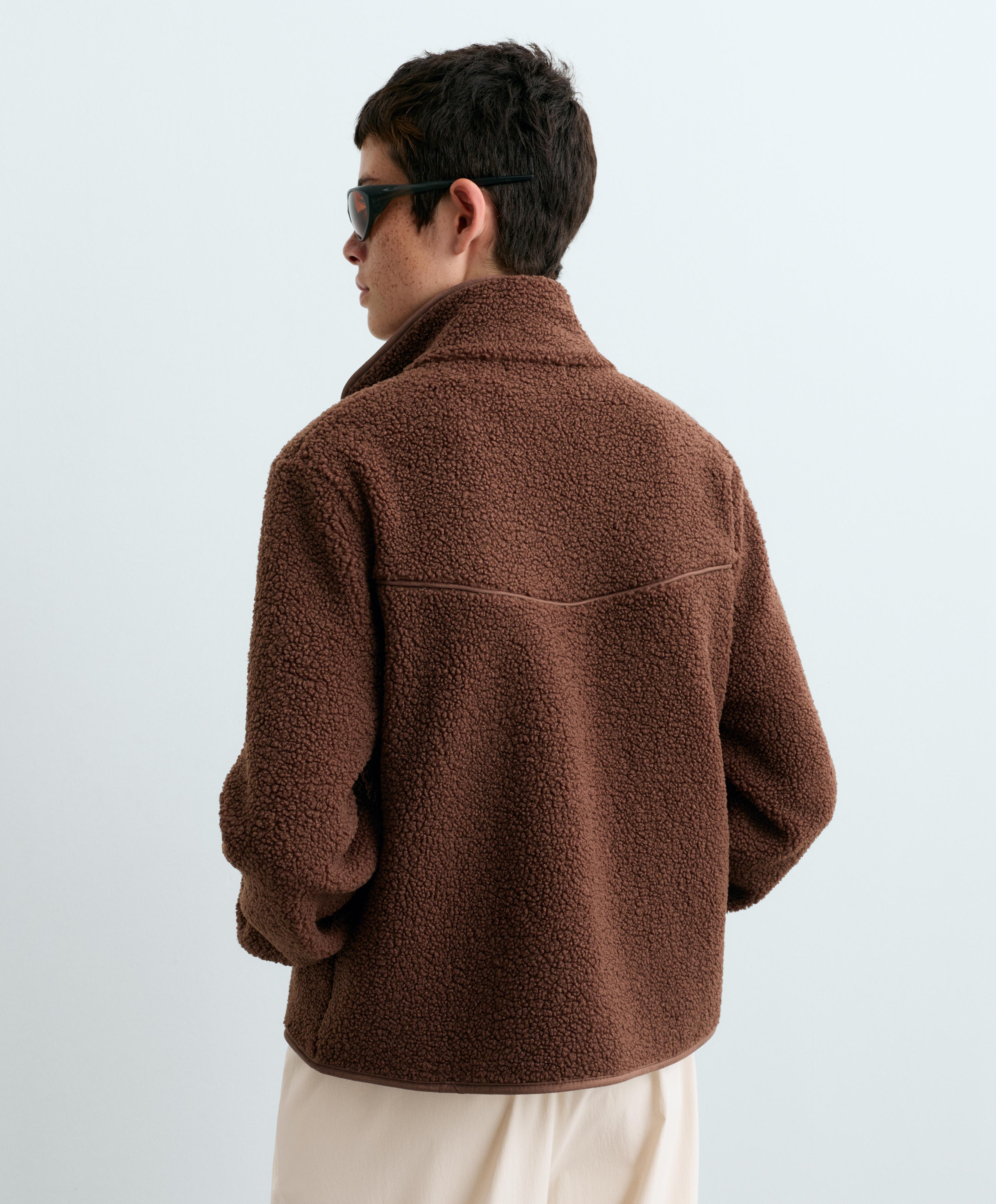 Piping faux-shearling jacket — COCOA