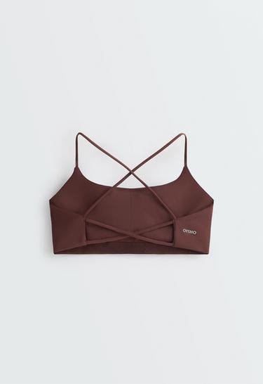 Low-support Comfortlux crossover sports bra — CHOCOLATE 8
