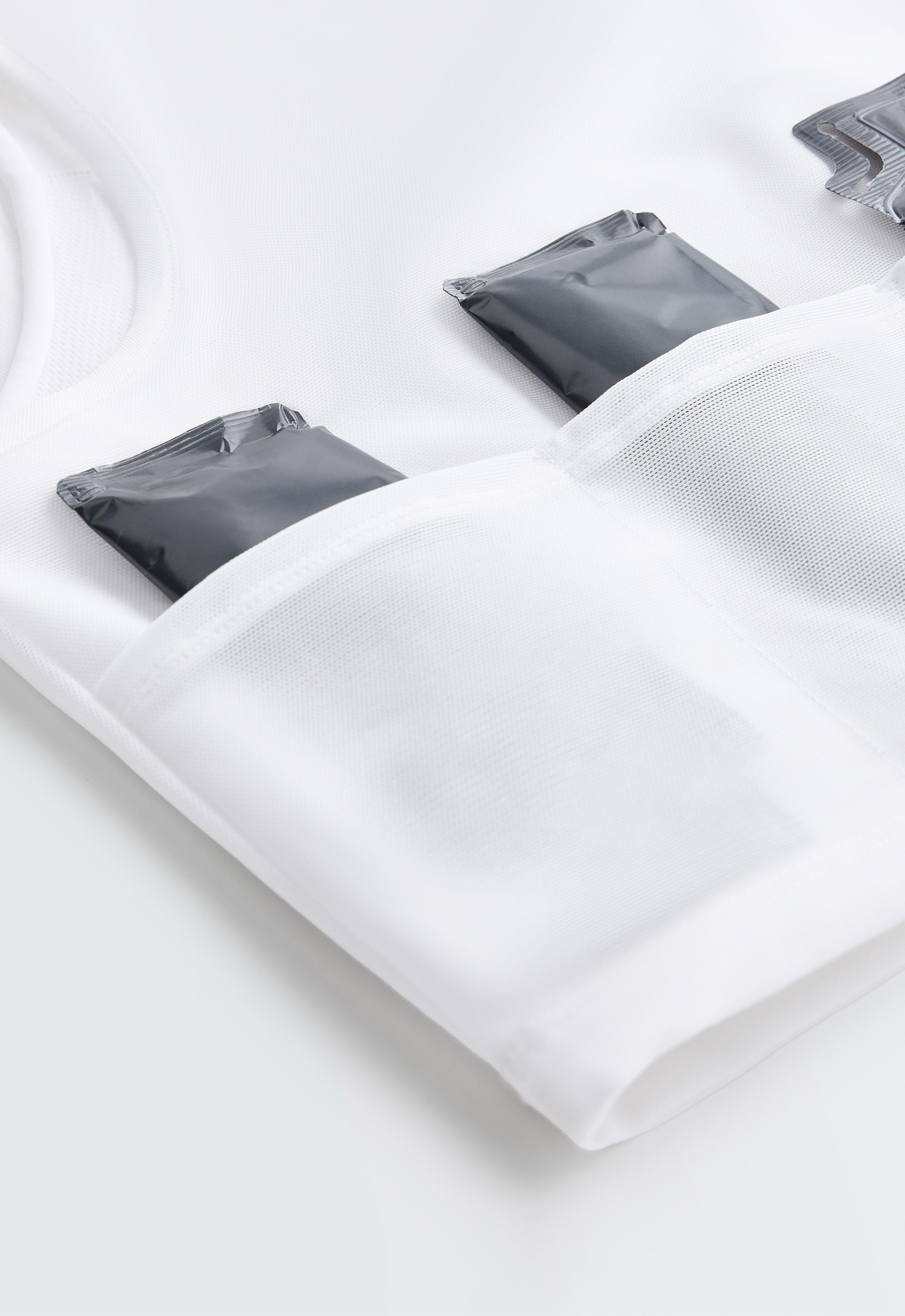 Sheer compressive tank top — WHITE 