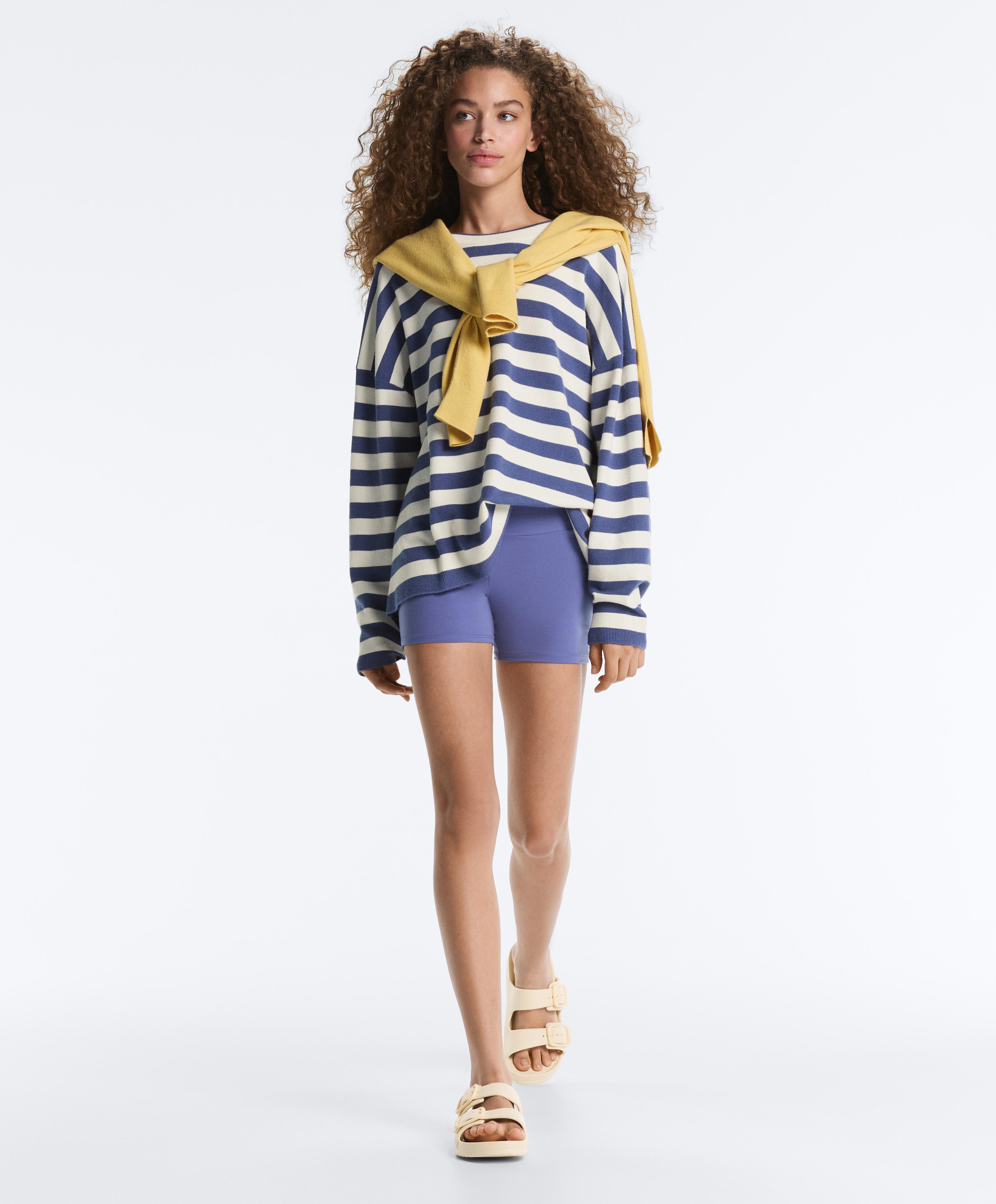 Striped knit jumper — PALE ECRU