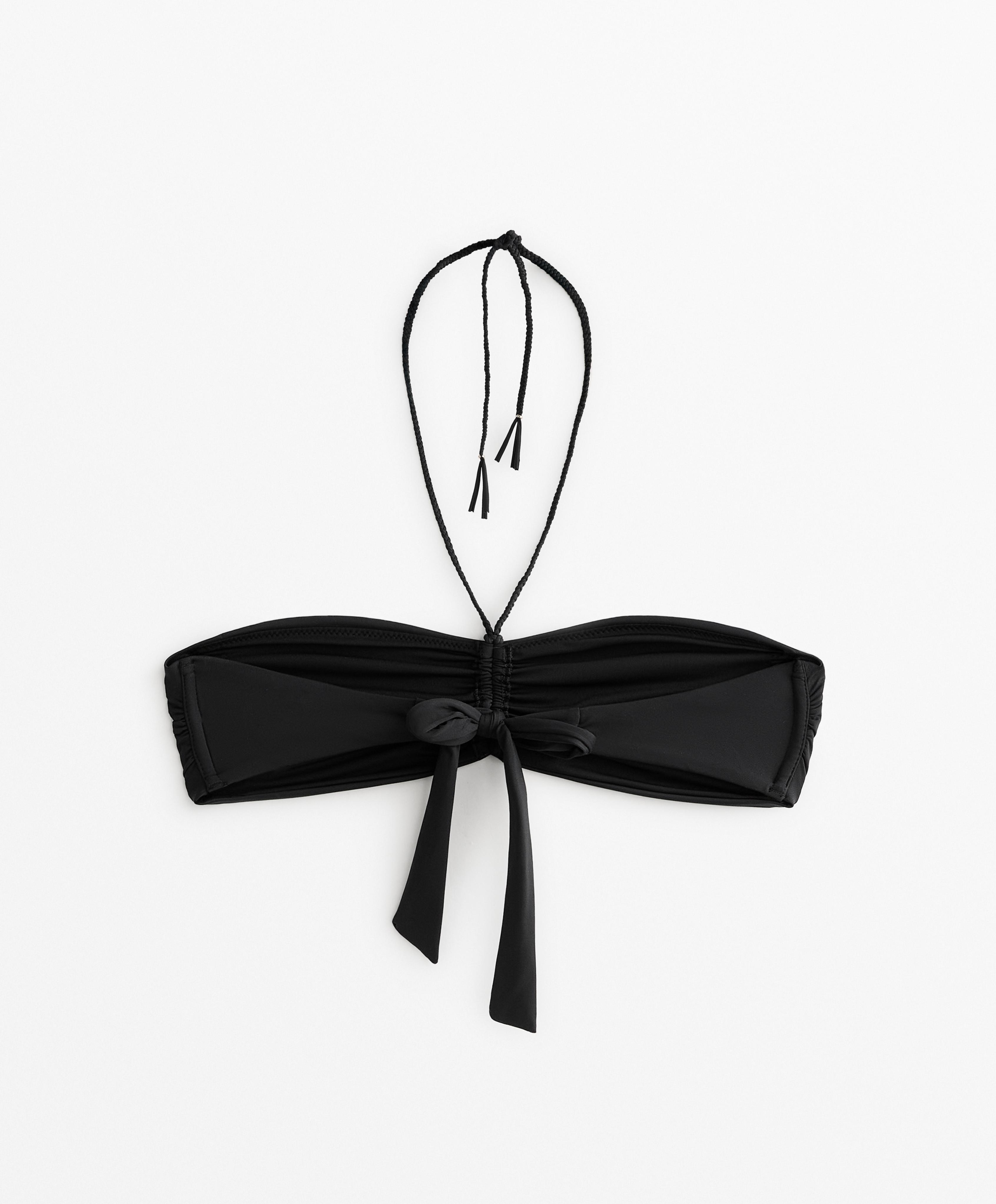 Bandeau-Bikini mit Flechtbändern