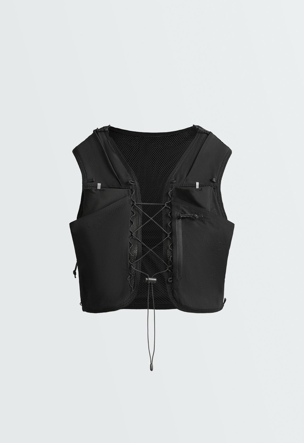 Reflective running vest — BLACK