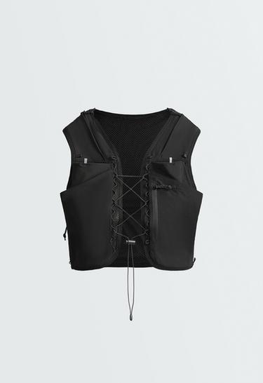 Reflective running vest — BLACK 2