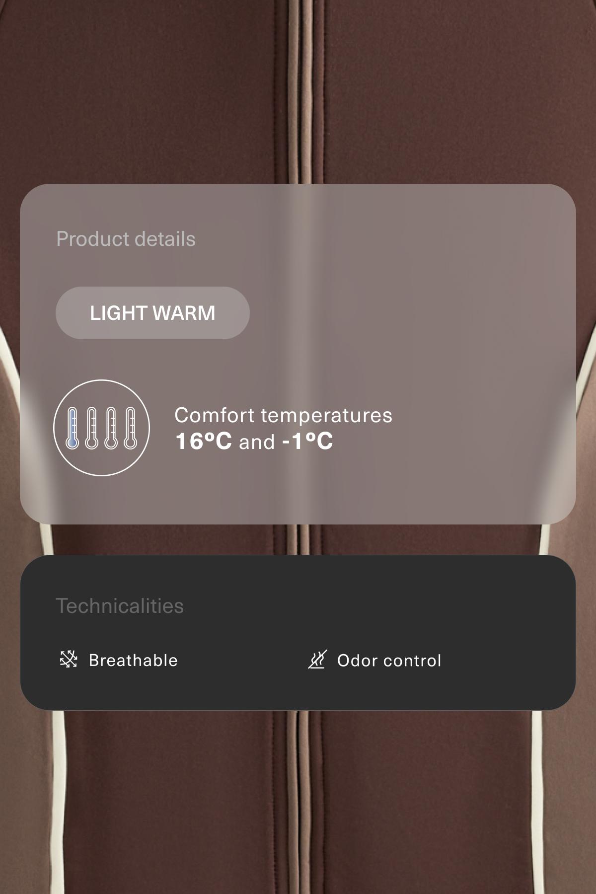 Light warm technical jacket — BROWN