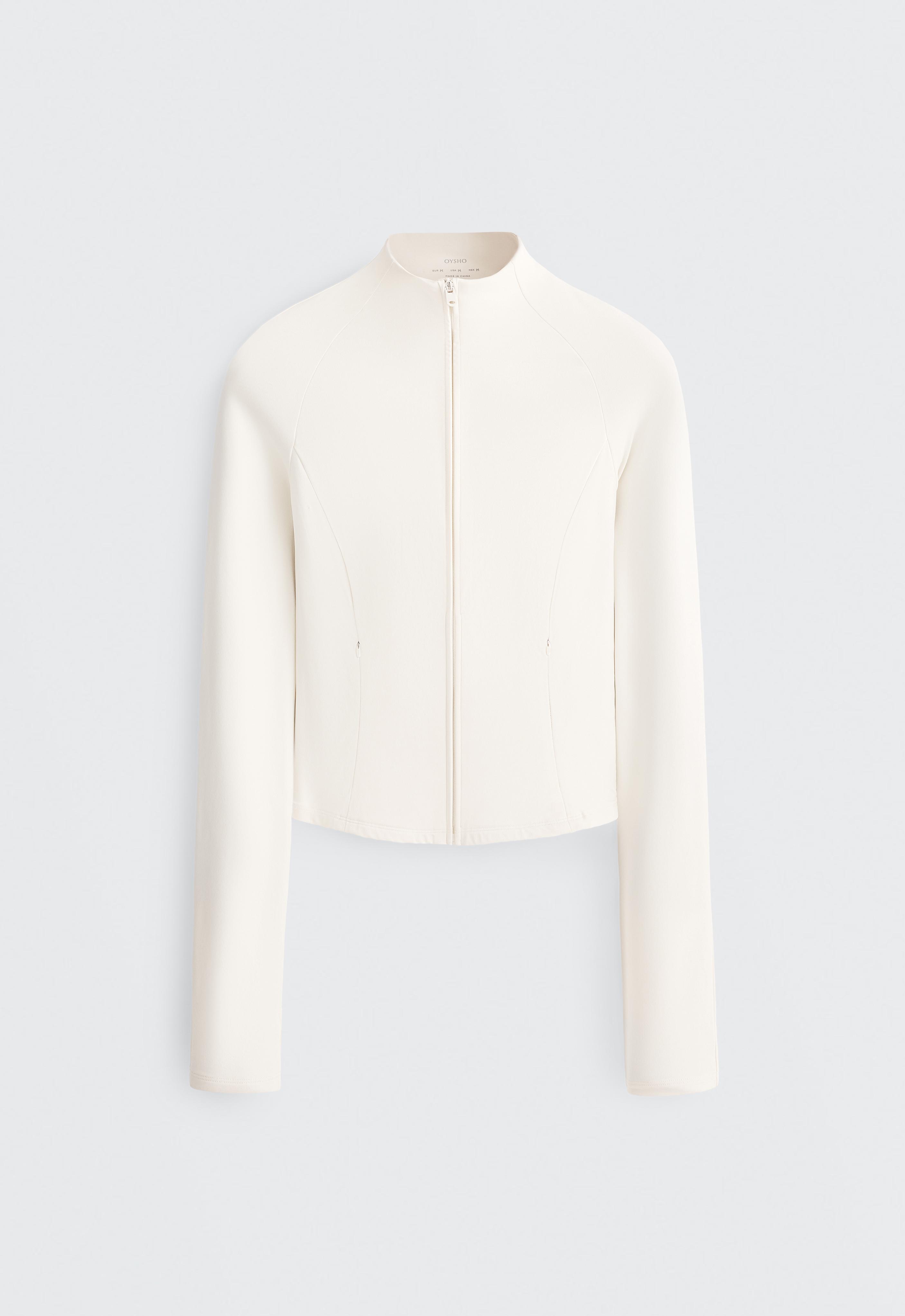 Light warm technical jacket — PALE ECRU