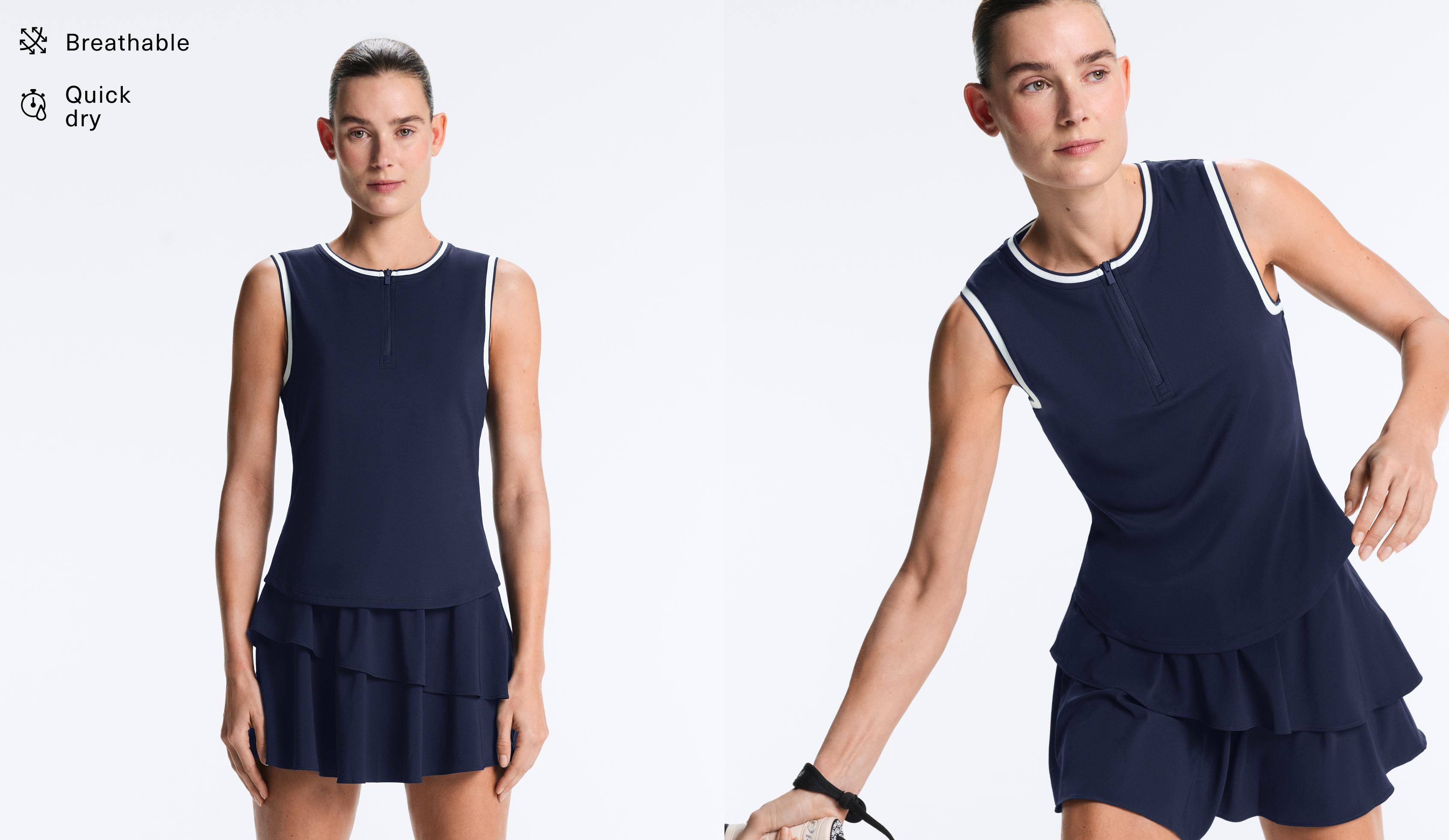 Sleeveless top — NAVY BLUE