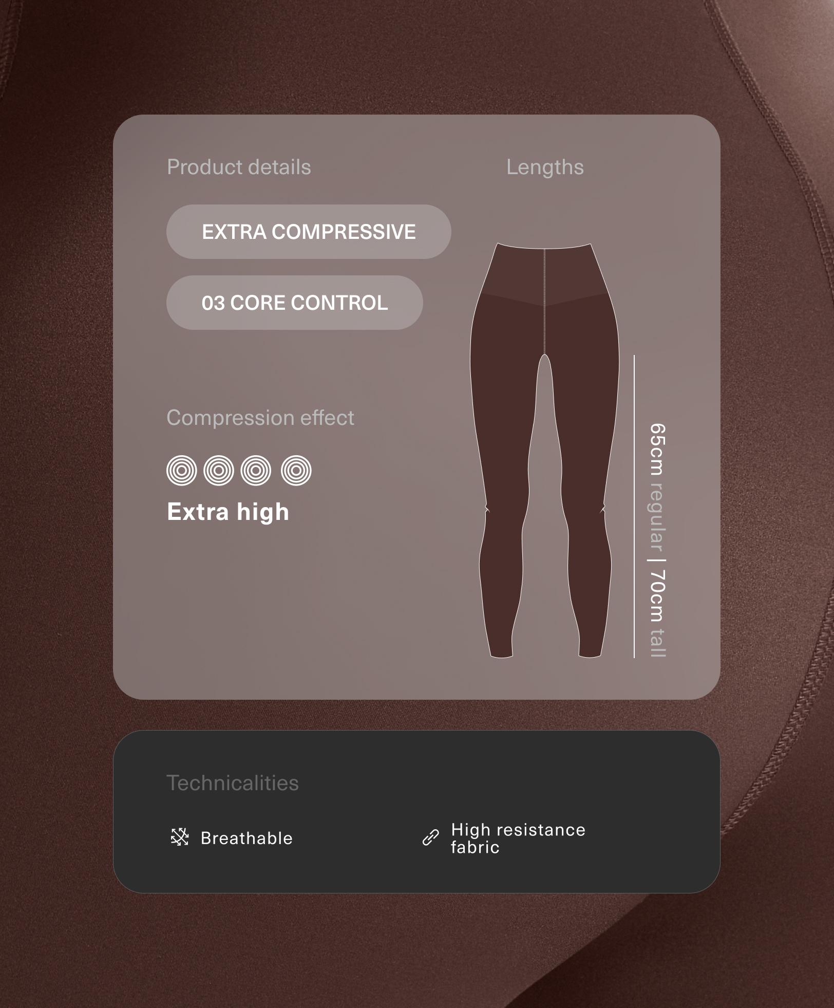 Extra Compressive core control ankle-length leggings
