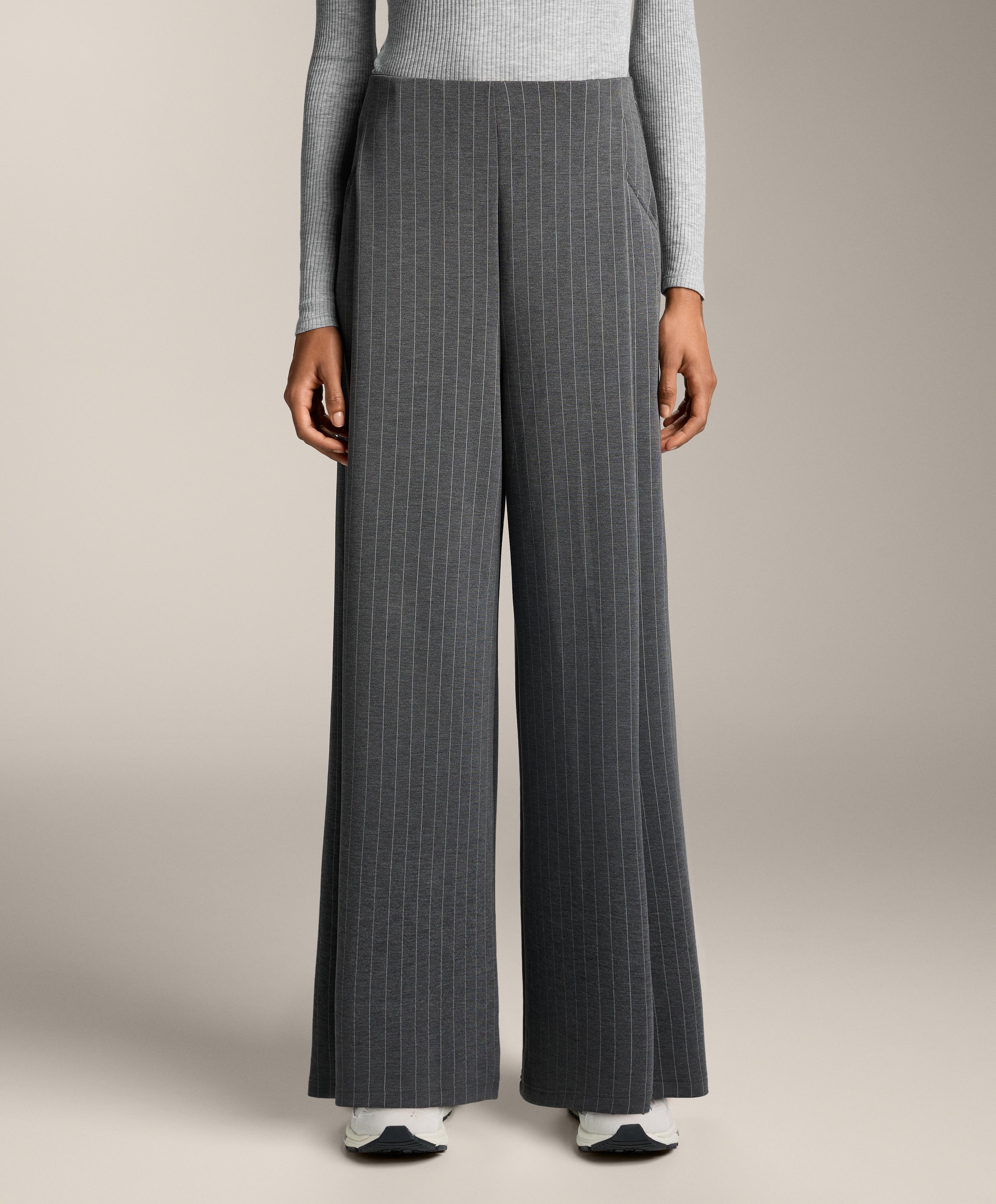 Pantalón ancho rayas con modal tacto suave