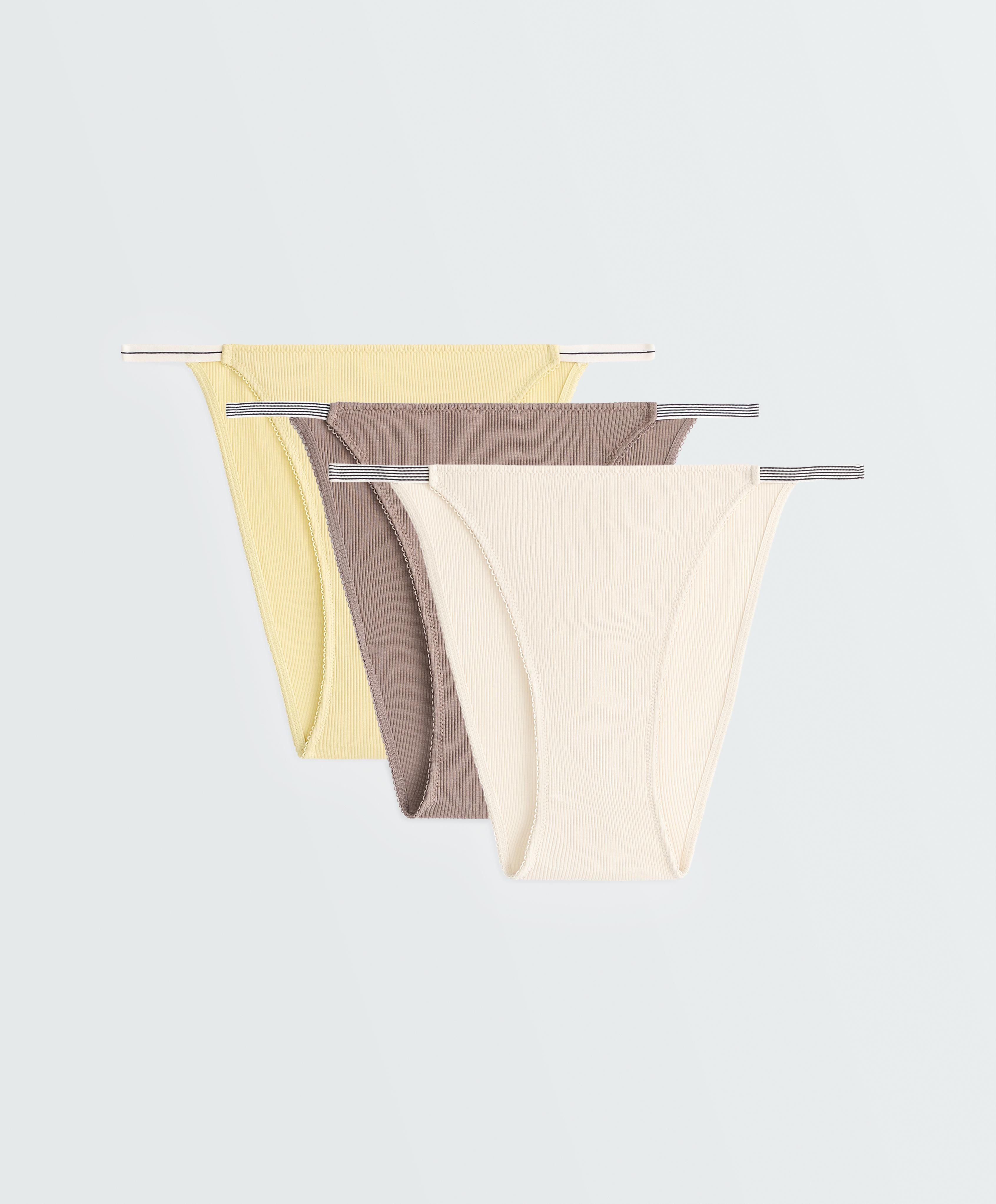 3 rib cotton classic briefs — LIME GREEN