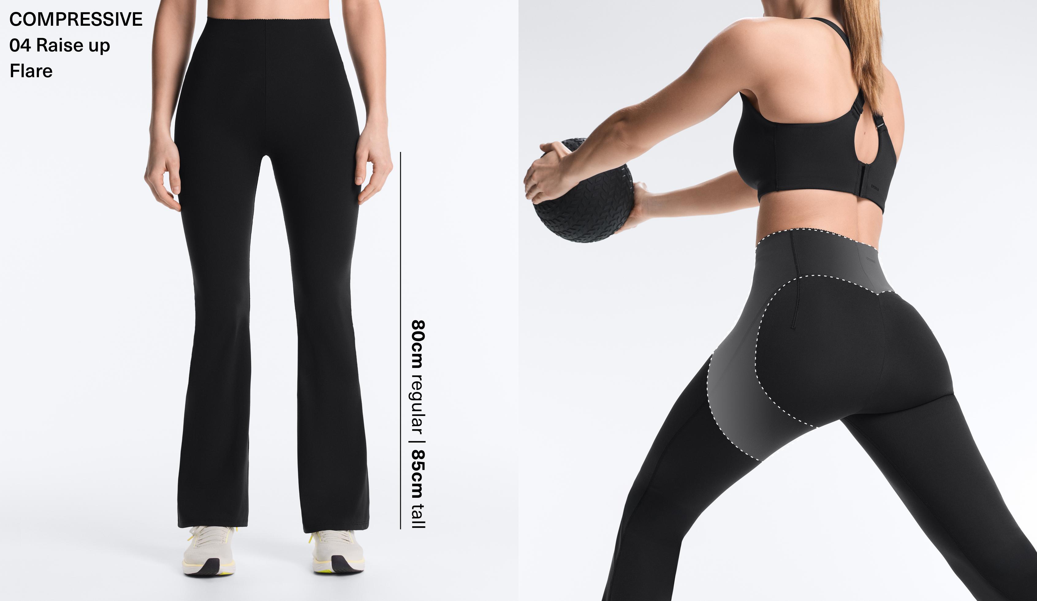 High-rise Compressive Raise Up Flare Trousers