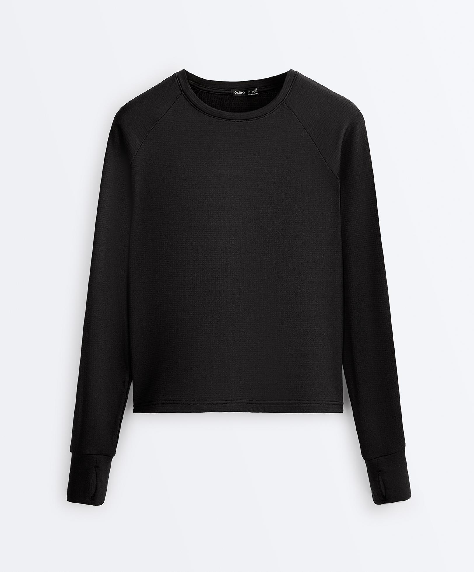 Long-sleeved technical T-shirt — BLACK