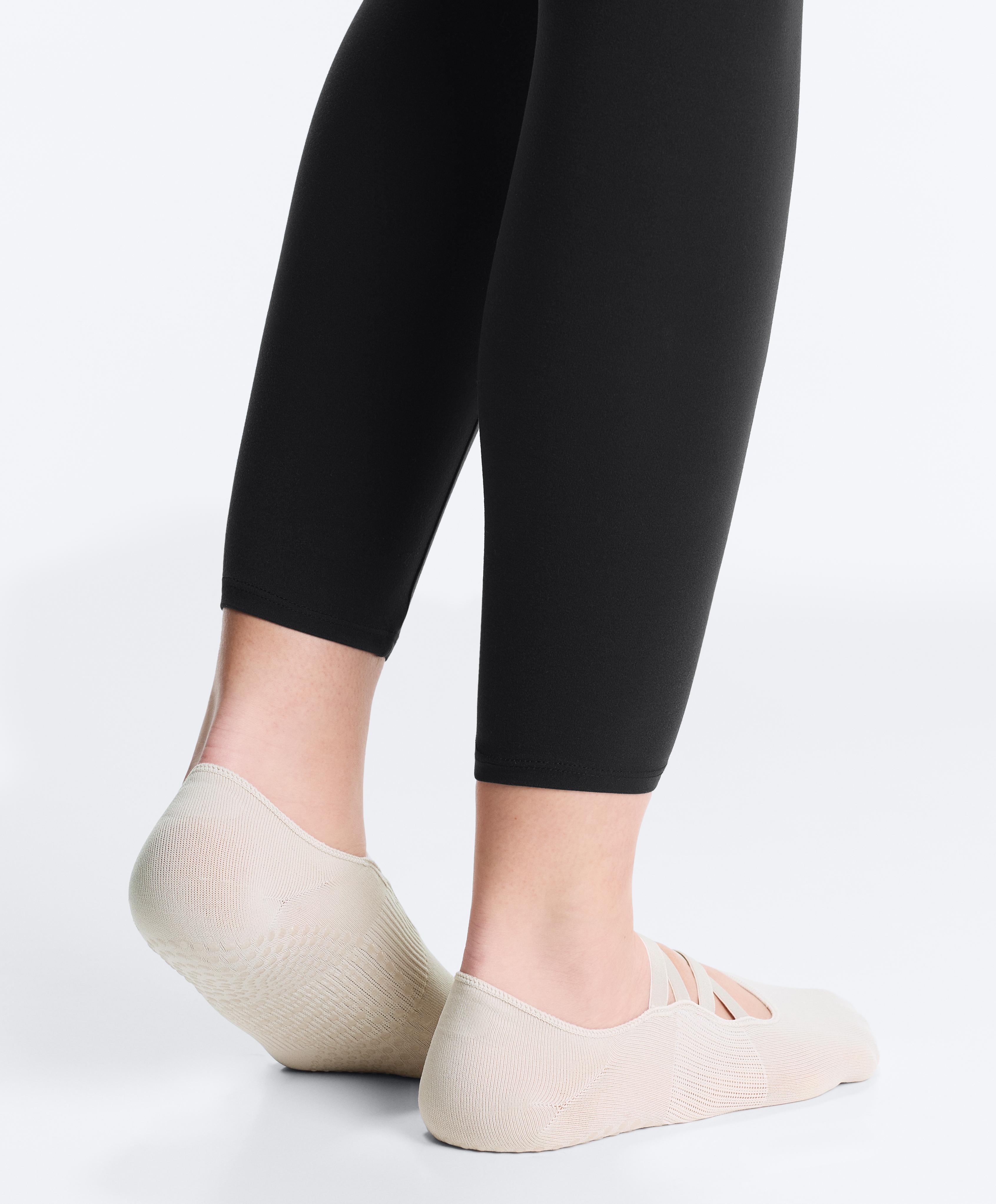2 pairs of polyamide blend yoga and Pilates socks with double straps — MINK