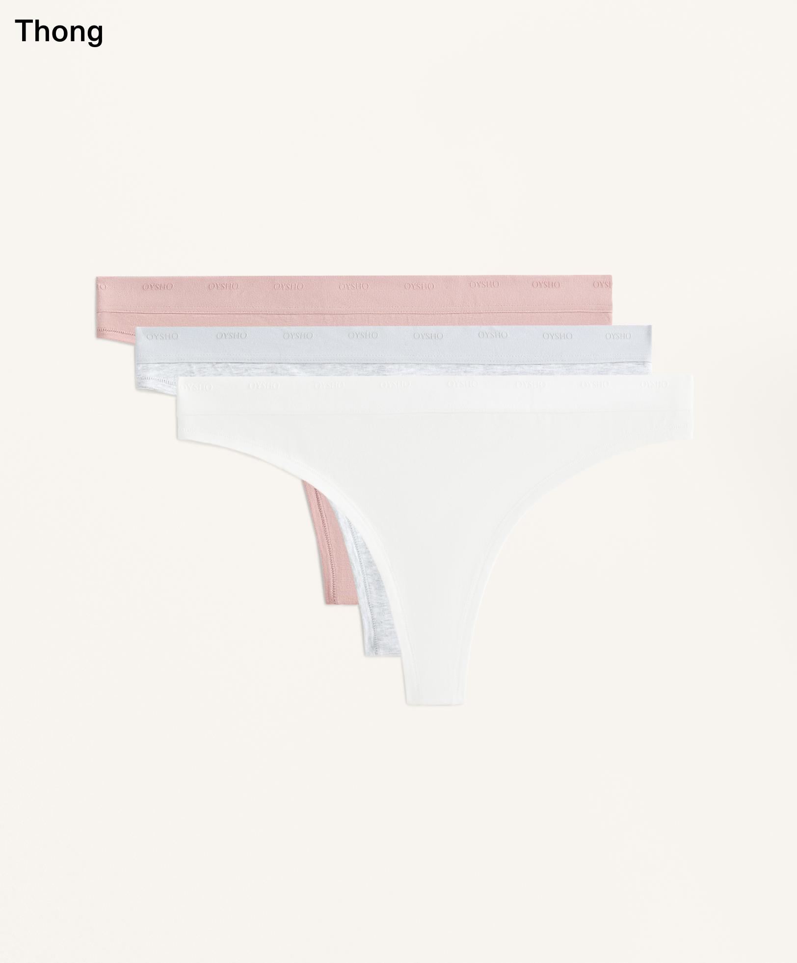 3 cotton blend logo thongs 3 cotton blend logo thongs