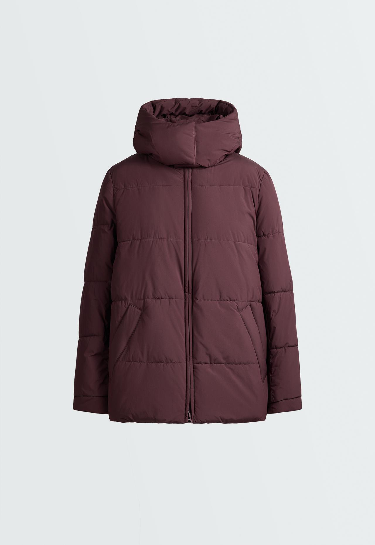 Water-repellent primaloft® padded jacket — DARK WINE RED