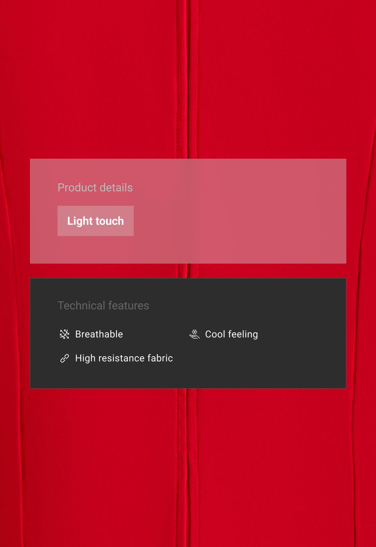 Short Light Touch technical jacket — STRONG RED