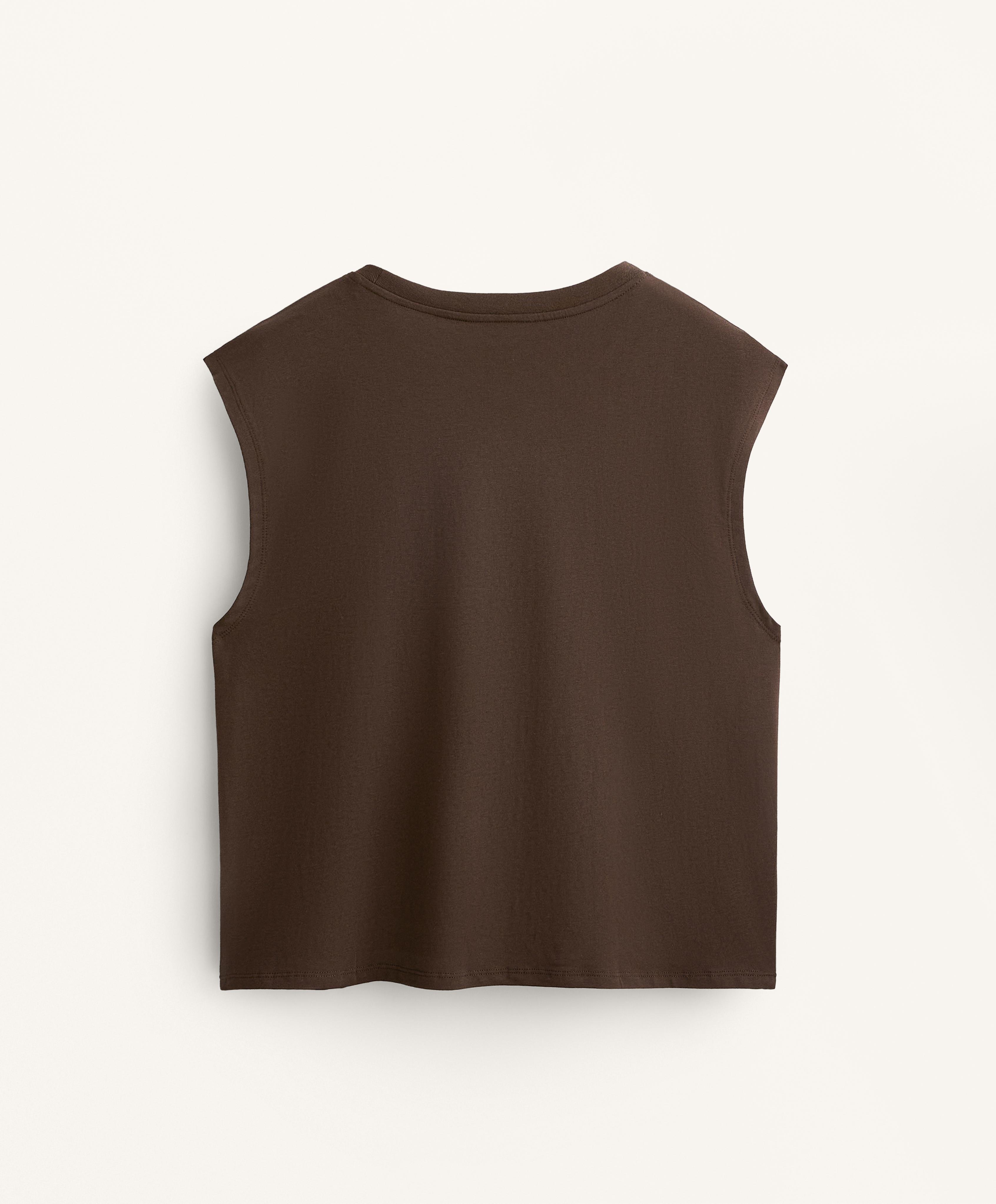 Ärmelloses Shirt aus Baumwollgemisch Ärmelloses Shirt aus Baumwollgemisch