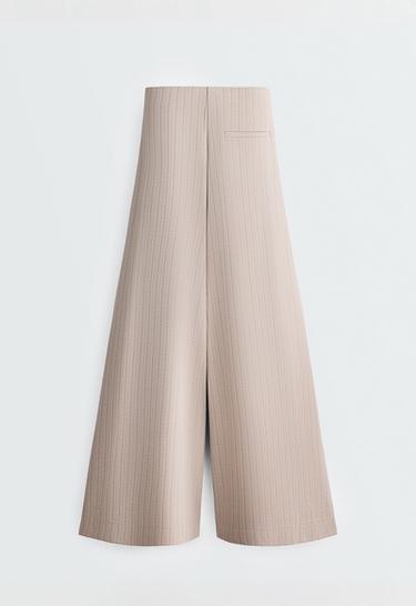 Soft-touch striped wide-leg trousers — SOFT MINK 8