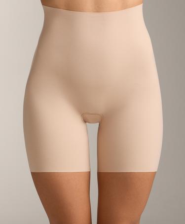 High-waisted invisible laser-cut cycling briefs — BEIGE 3
