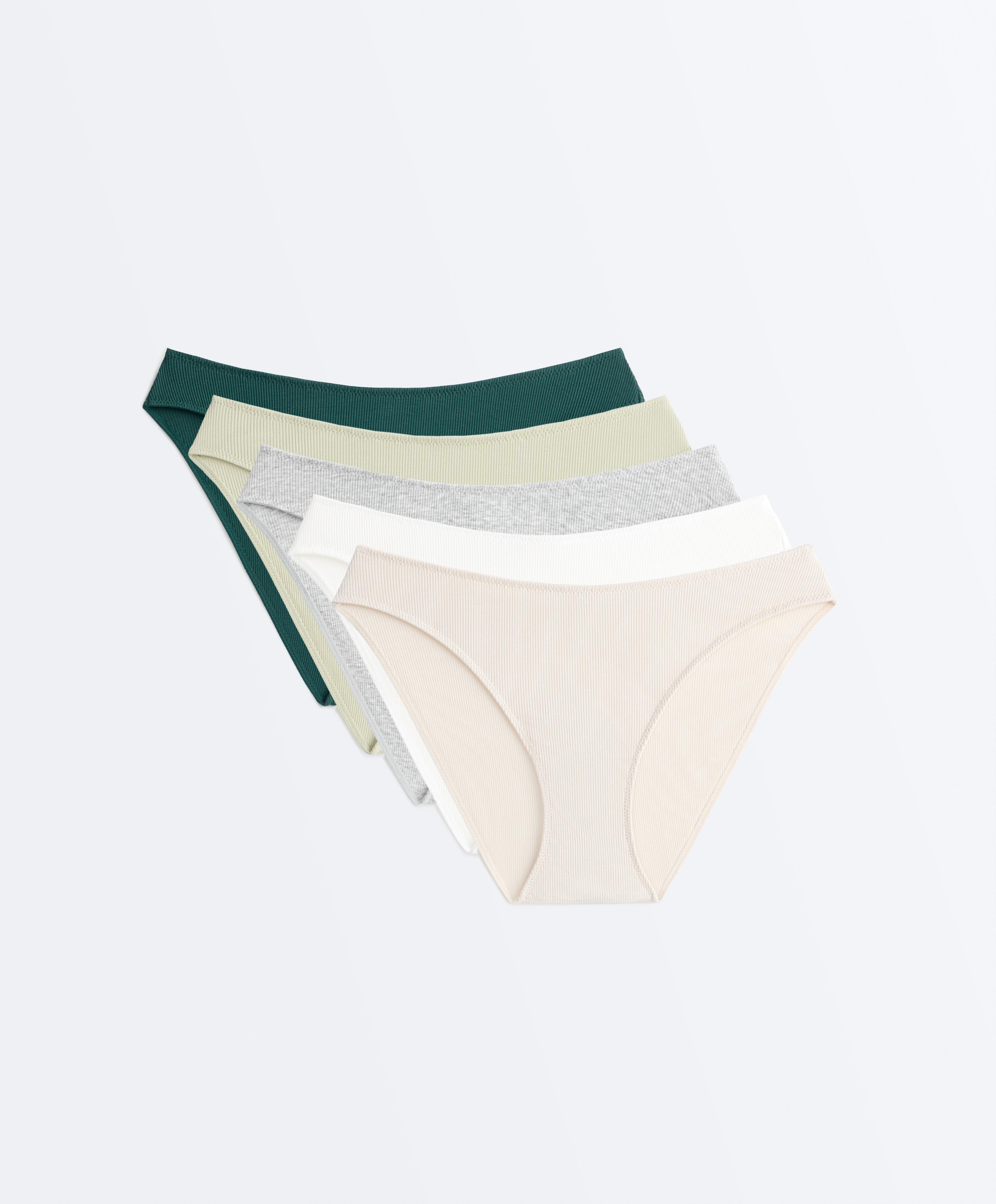 5 cotton rib U-cut classic briefs