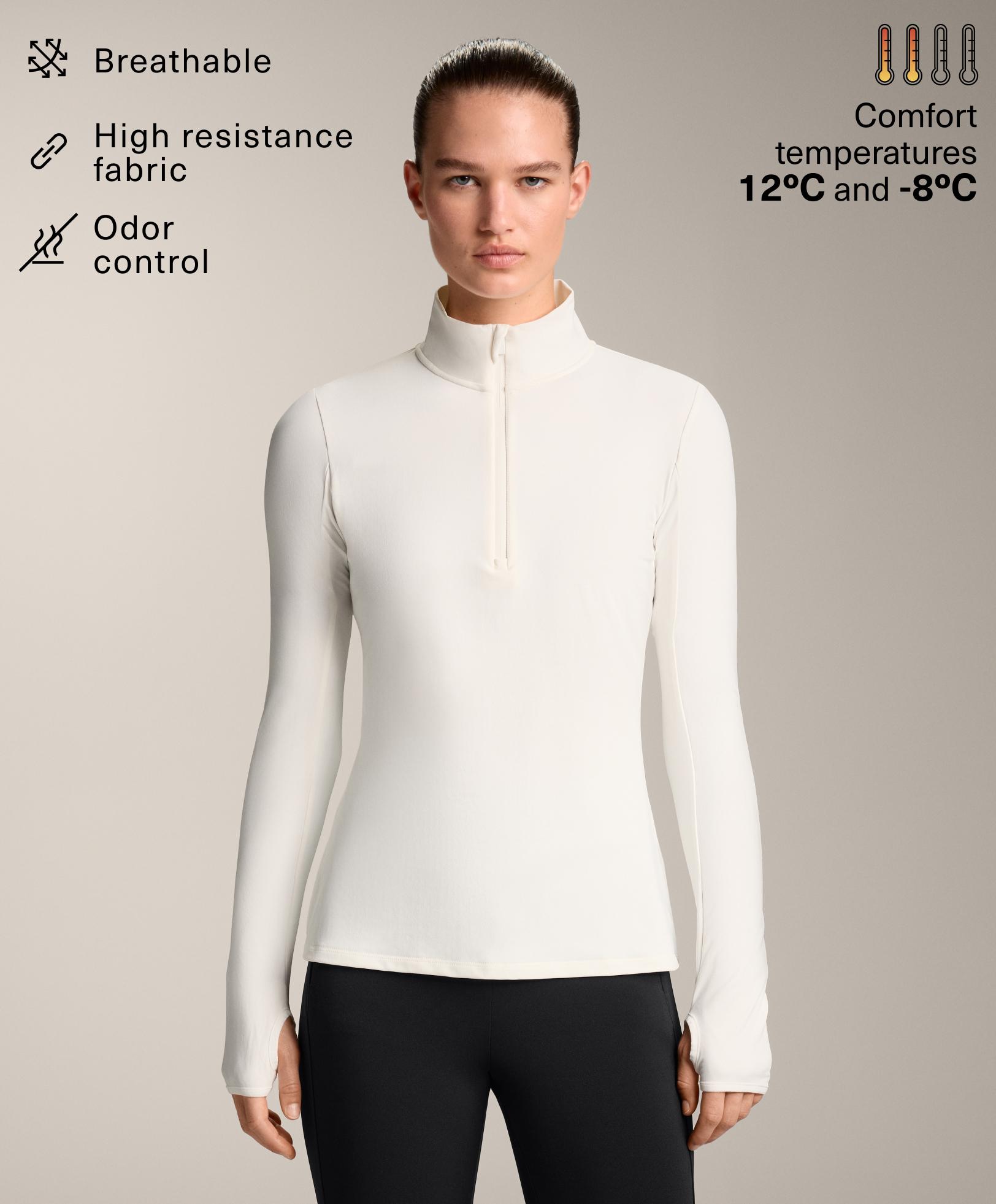Half-zip base layer T-shirt