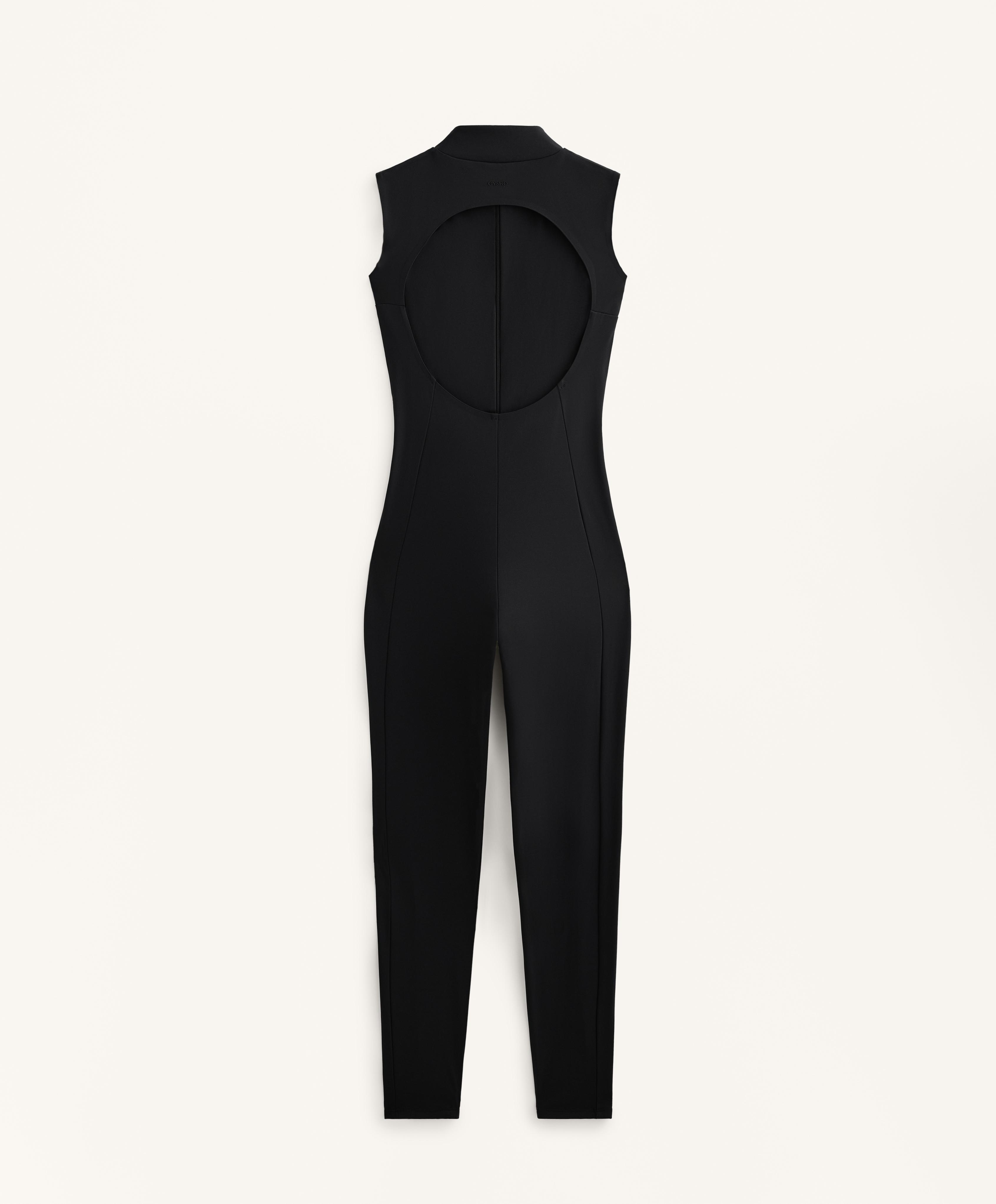 Compressive half-zip long jumpsuit | OYSHO United States