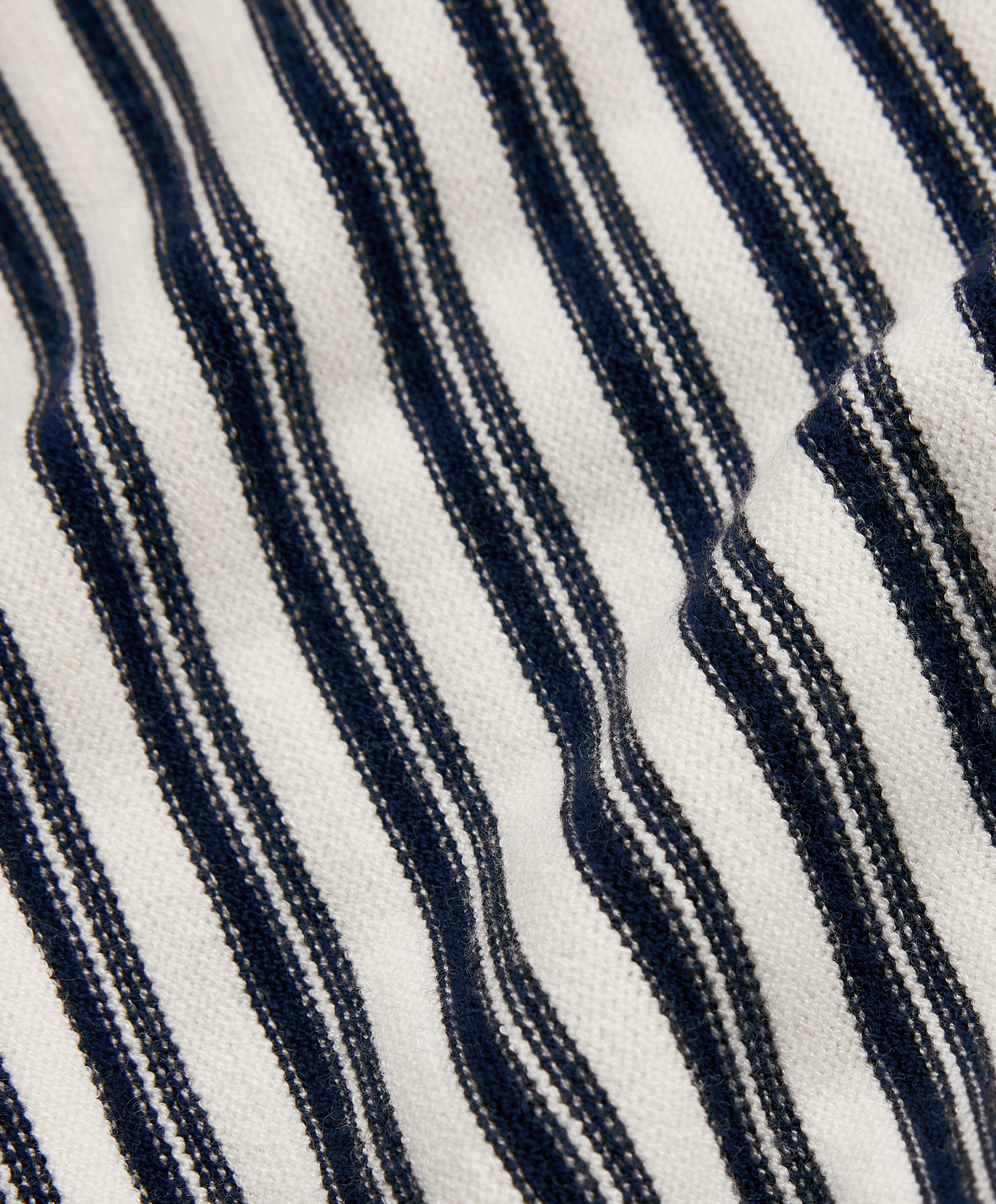 Long diagonal stripe jumper — NAVY BLUE