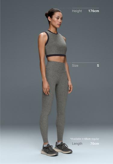 Ankle-length High rise Comfortlux marl leggings — MOTTLED GREY MELANGE 5